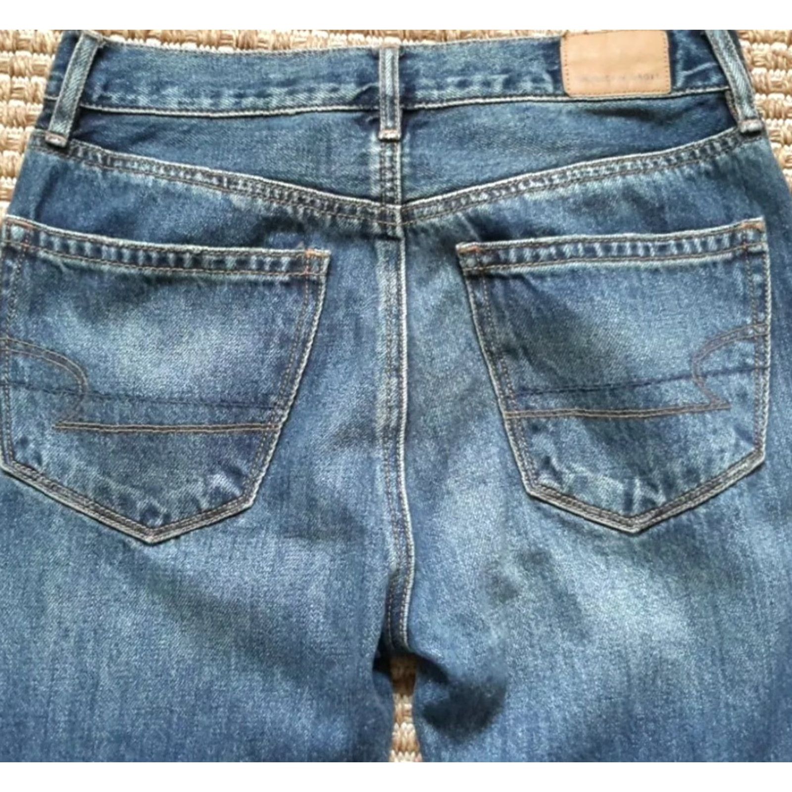 American Eagle Outfitters American Eagle Outfitters Girlfriend Jeans Button Fly 00 Regular Blue Denim 100% Cotton Women’s Side Rise High Size 24" / US 00 / IT 34 - 5 Thumbnail