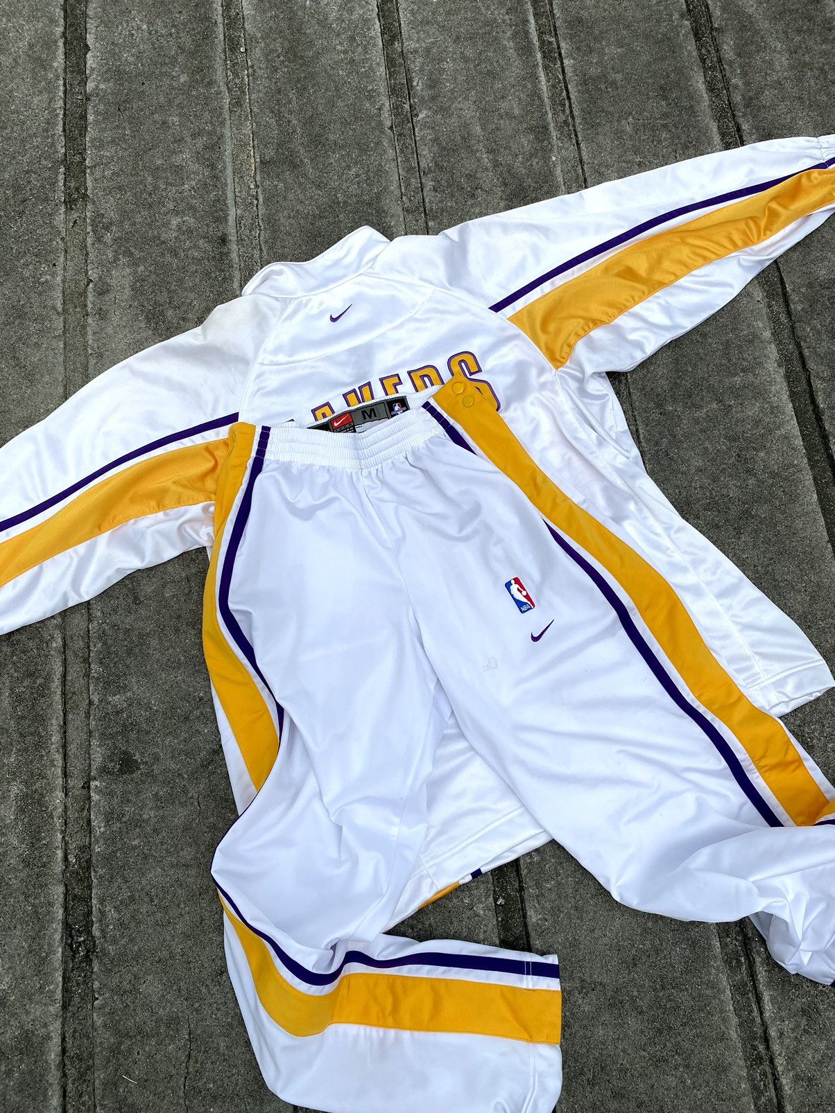 90s nike lakers warm up pants　トラックパンツ Los Angeles Lakers Vtg Late 90s Early 00's Nike Team Warm Up