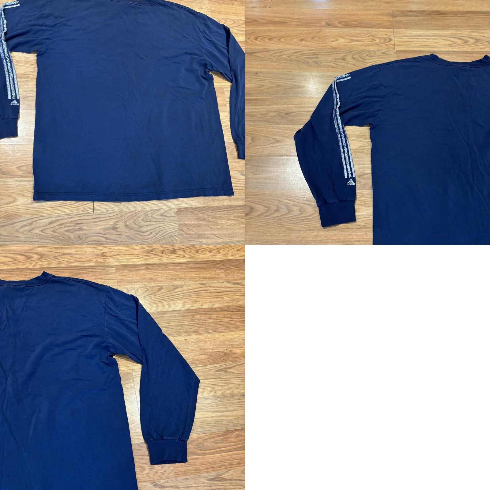 Adidas VINTAGE Adidas Faded Logo Navy Blue Long Sleeve T Shirt Mens Size Large Size US L / EU 52-54 / 3 - 9 Thumbnail