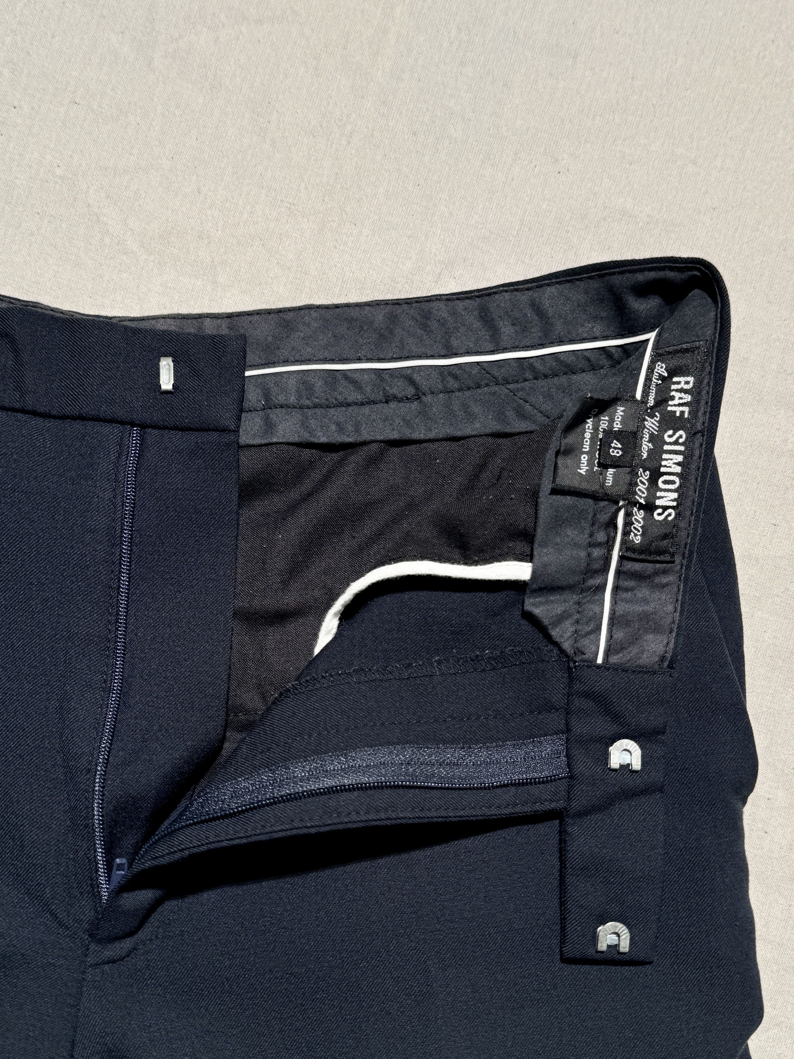 Raf Simons AW01 Riot Tailored Suit Trousers Size 48R - 2 Thumbnail