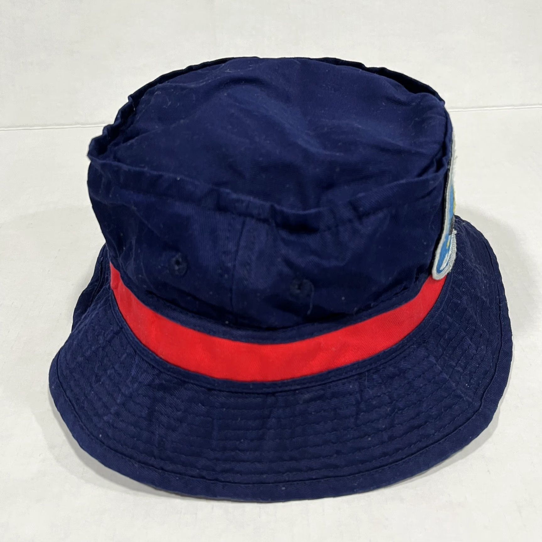 Vintage VINTAGE Hyder Alaska Bucket Hat Cap Navy Blue Red Bald Eagle Patch Size M/L Men Bucket Hat Blue USA 90s Outdoor Vintage Mens Size ONE SIZE - 5 Thumbnail