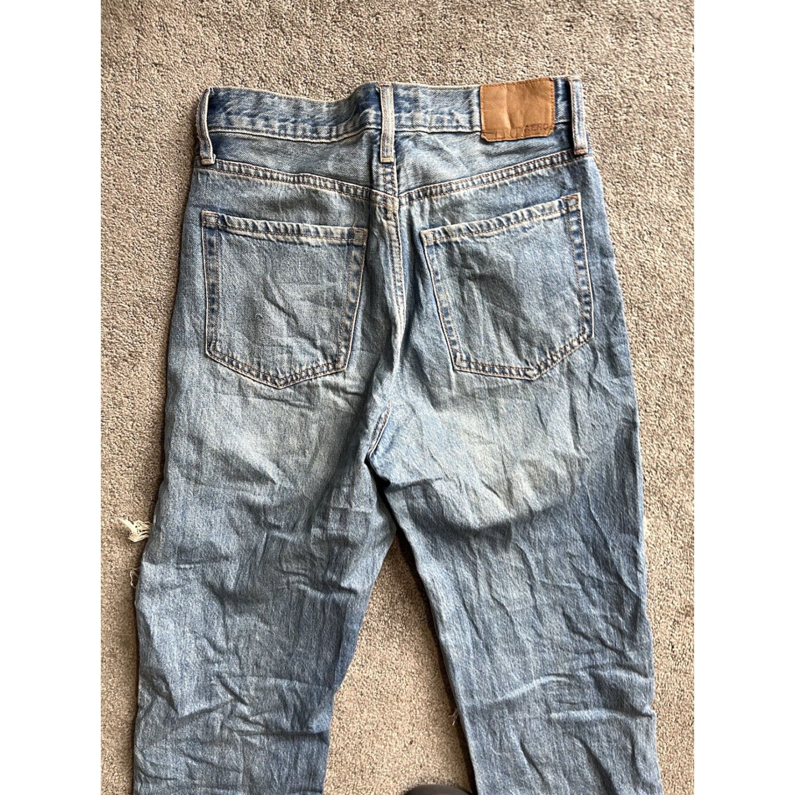 Vintage Womens Jeans Aero 90s Grunge Blue Denim High Rise Baggy Straight 5-Pocket Aéropostale Size 0 Size ONE SIZE - 2 Thumbnail