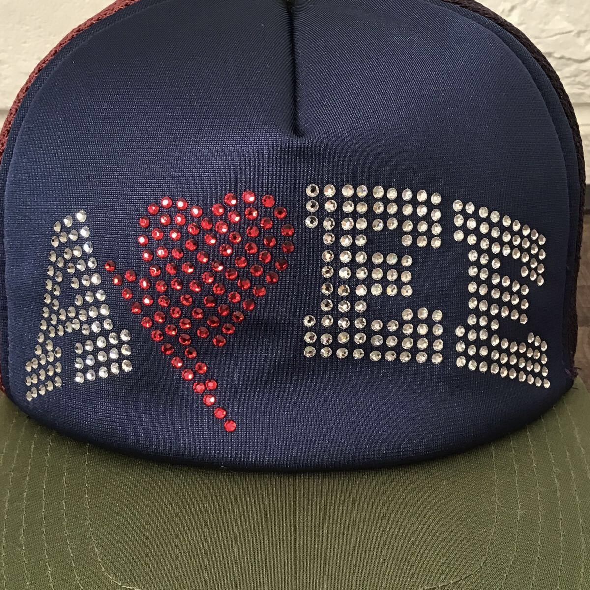 Bape × Nigo × Swarovski BAPE Swarovski APEE LOGO tracker hat cap a bathing ape NIGO Size ONE SIZE - 2 Thumbnail