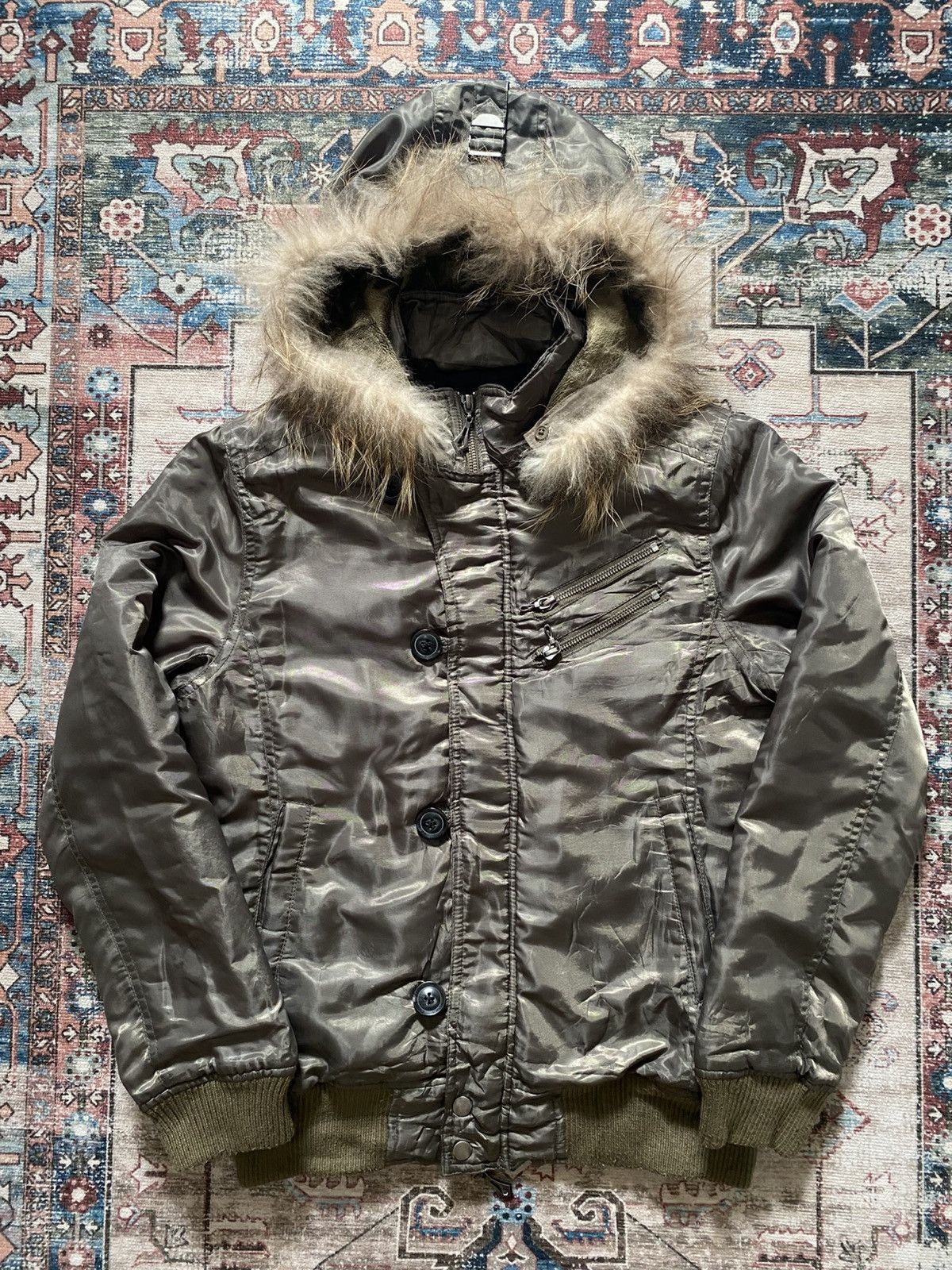 If Six Was Nine Fuga Military Fur Hooded Jacket Size US M / EU 48-50 / 2 - 2 Thumbnail