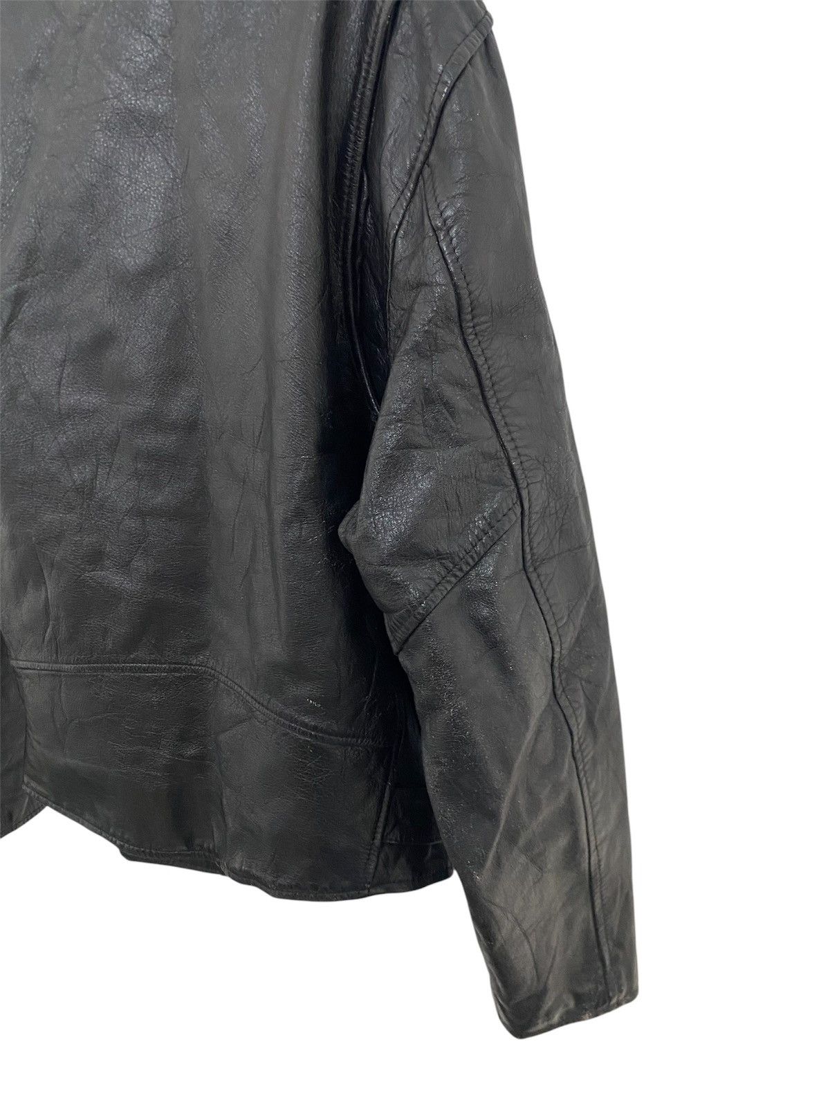 Avirex × Kadoya AVIREX USA ASYMMETRICAL JACKET GENUINE LEATHER Size US L / EU 52-54 / 3 - 7 Thumbnail