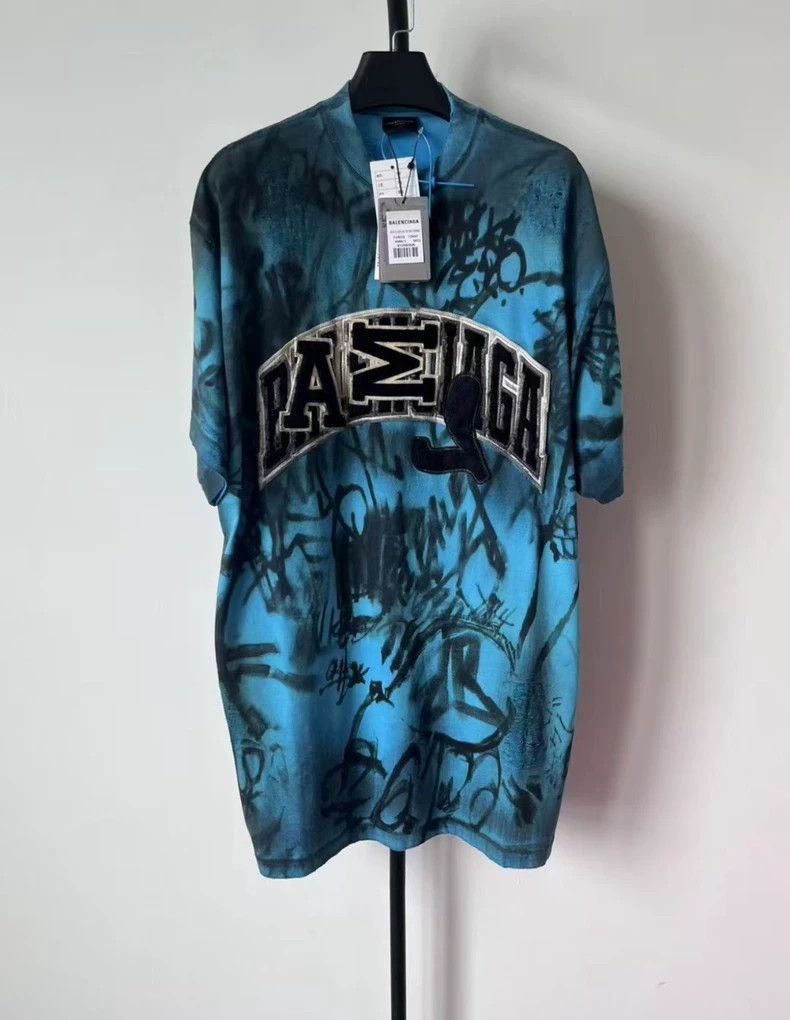Balenciaga Balenciaga Letter Print Crewneck Short Sleeve T-Shirt + Lo Size US S / EU 44-46 / 1 - 1 Thumbnail