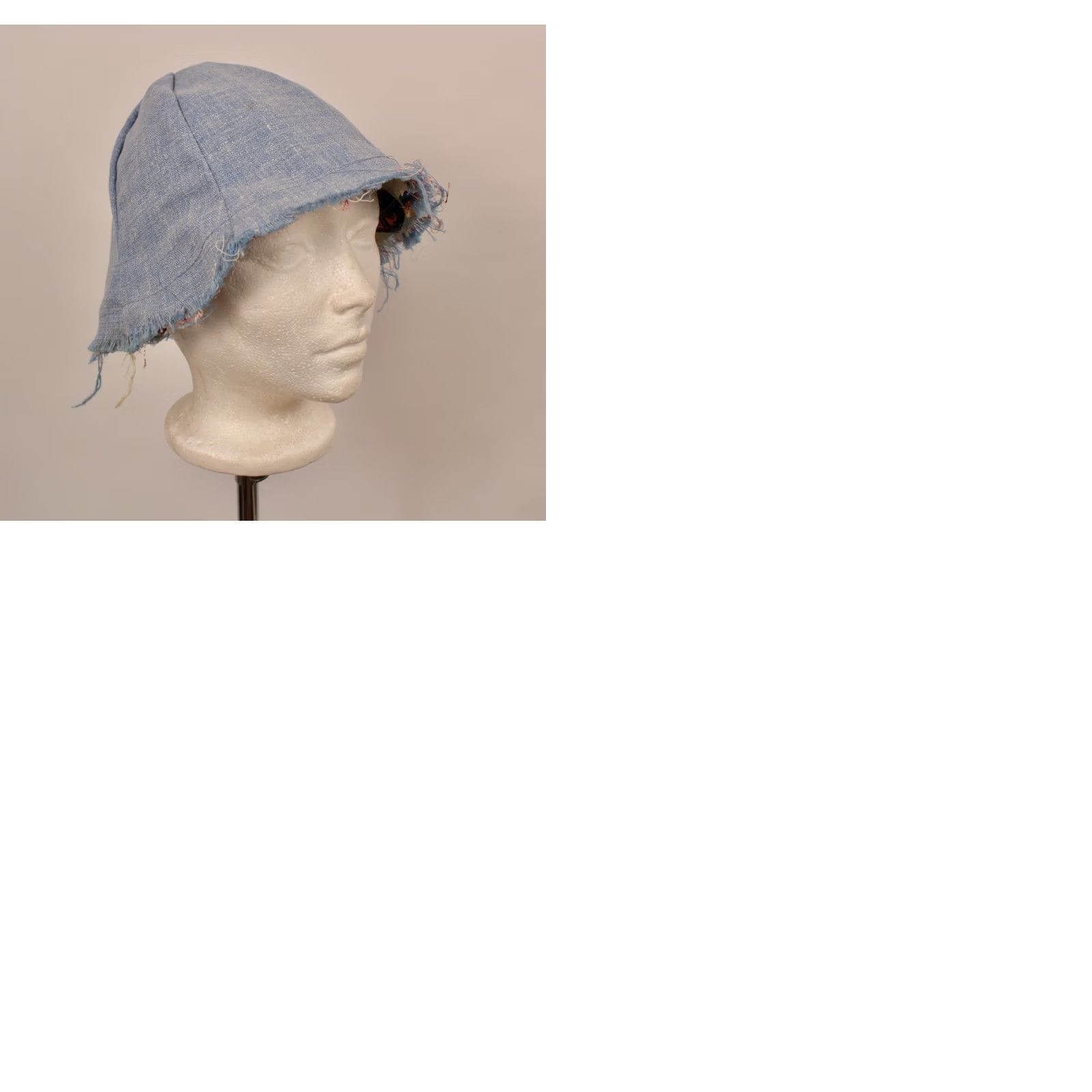 Vintage Schlitz 60s Bucket Hat Mens VTG 1960s AOP Reversible Outdoor Yellow Cotton Bucket Hat Men’s/Adult Size ONE SIZE - 9 Thumbnail