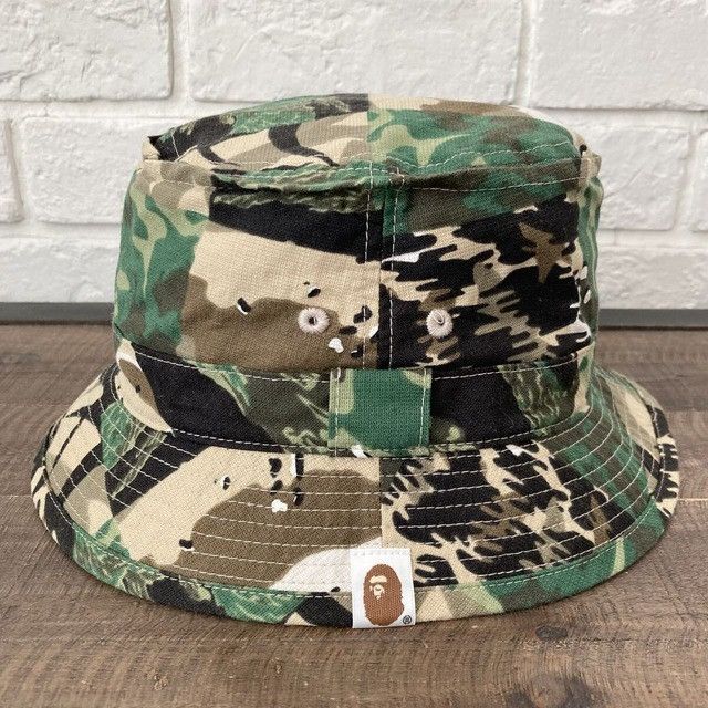 BAPE CRAZY MIX CAMO Bucket Hat a bathing ape NIGO