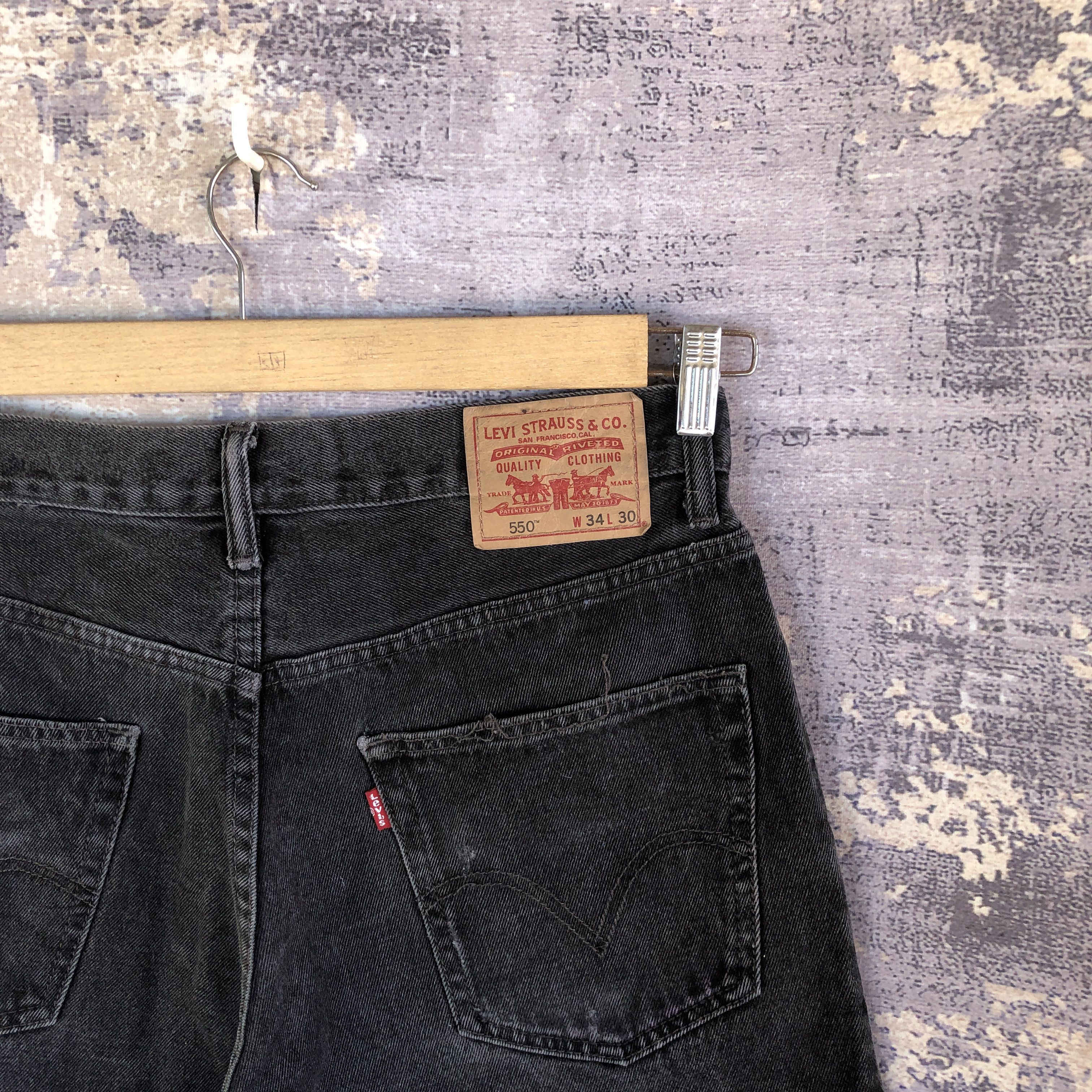 Levi's Vintage Distressed Levis 550 Jeans Levi's Faded Black Denim Size US 32 / EU 48 - 5 Thumbnail