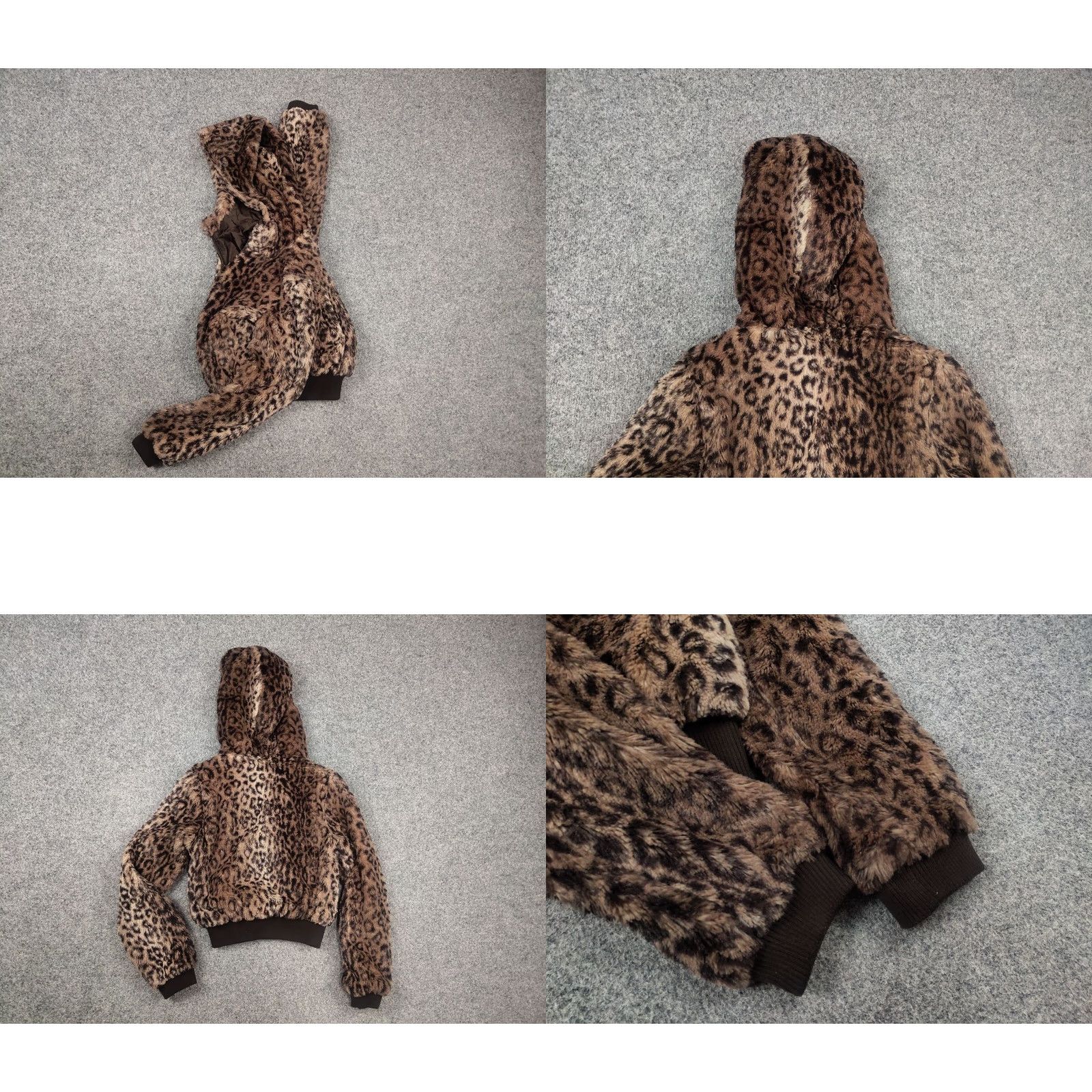 Vintage Vintage Y2K Leopard Hysteric Glamour Faux Fur Hooded Jacket Opium Size S / US 4 / IT 40 - 8 Thumbnail