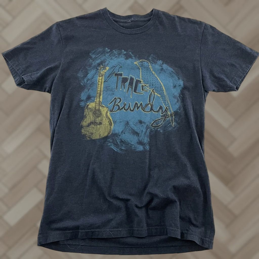 Vintage Trace Bundy Guitar Short Sleeve T Shirt Men XL Blue Size US XL / EU 56 / 4 - 1 Thumbnail