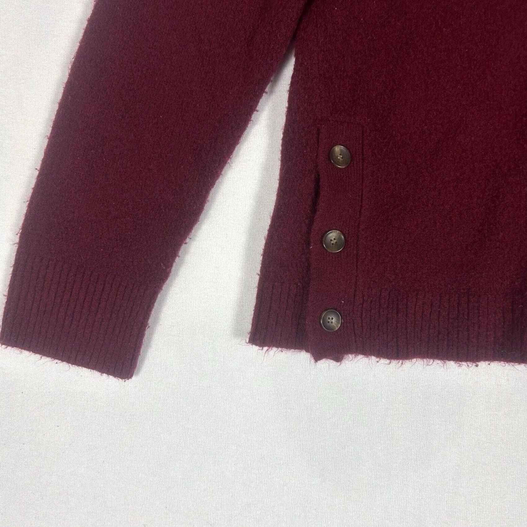 J.Crew J.CREW Sweater Women L Turtleneck Long Sleeve Red Wool Blend Bling Neckpullover Size L / US 10 / IT 46 - 6 Thumbnail