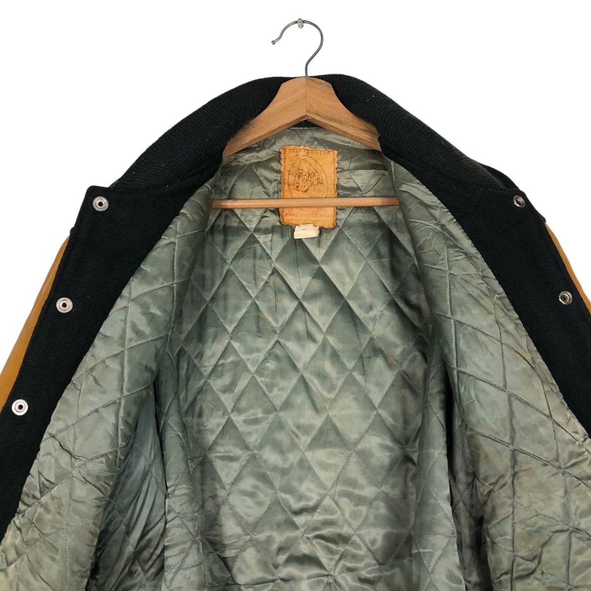 Golden Bear 📌Vintage Varsity Leather Jacket Golden Bear Made in Usa Size US L / EU 52-54 / 3 - 15 Thumbnail