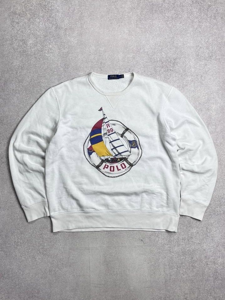 Polo Ralph Lauren Vintage Polo Ralph Lauren Sailors Boxy Sweatshirt Y2K L Size US L / EU 52-54 / 3 - 1 Thumbnail