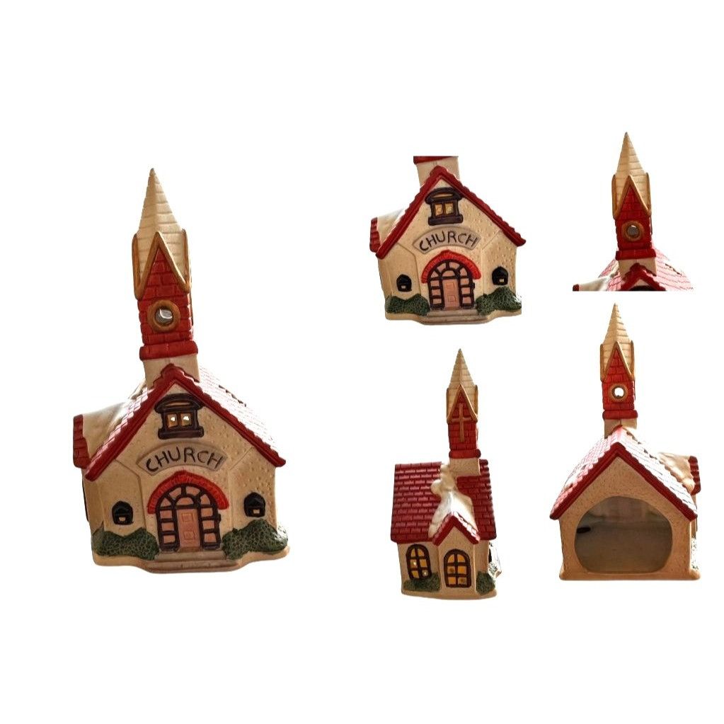Vintage Vintage Church Tea Light Holder Set of 3 Gift Collection Ste Size ONE SIZE - 9 Thumbnail