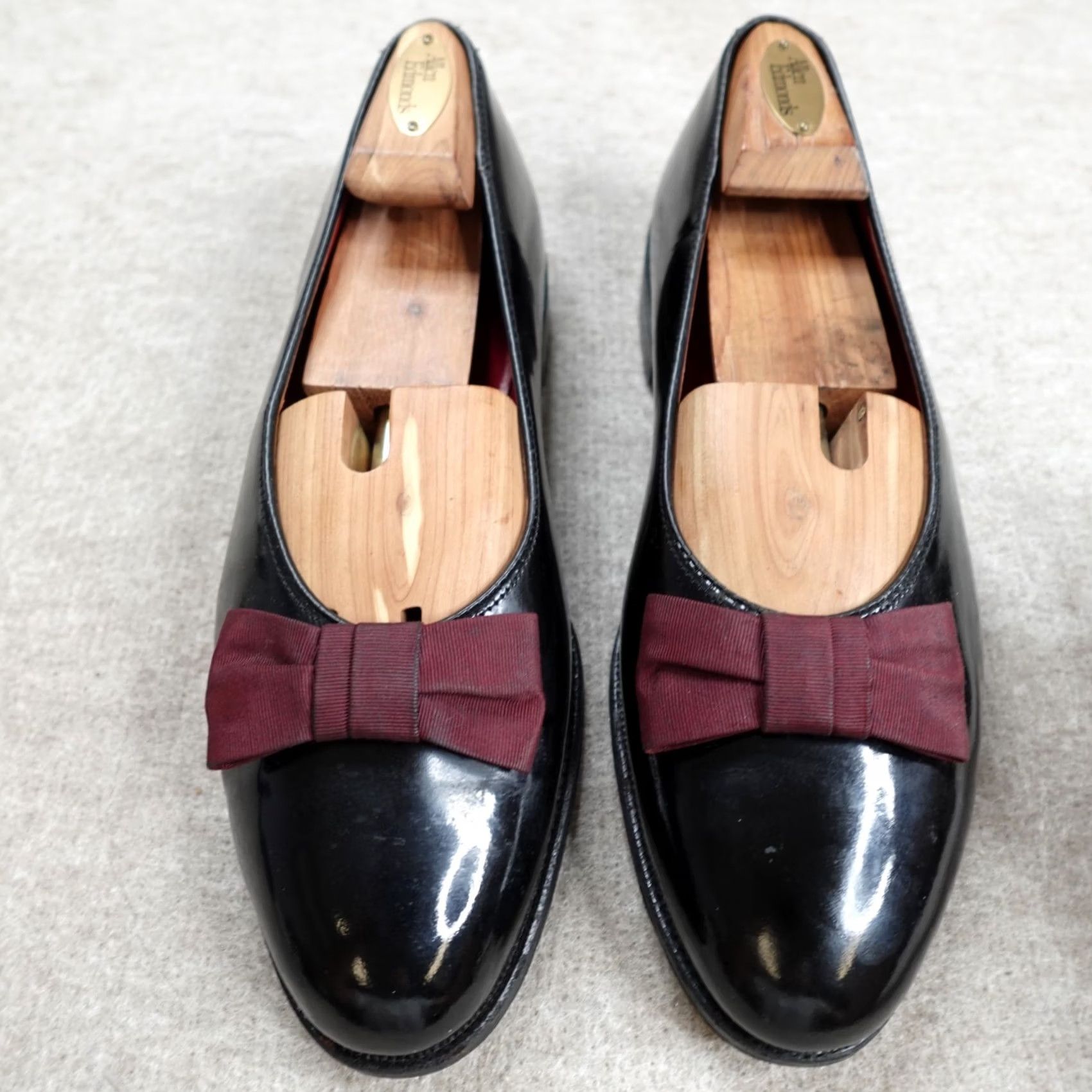 Alden VINTAGE Alden Men's Black Patent Leather Opera Pumps 9 B/D Bow Tie Dress Made in USA Size US 9 / EU 42 - 4 Thumbnail