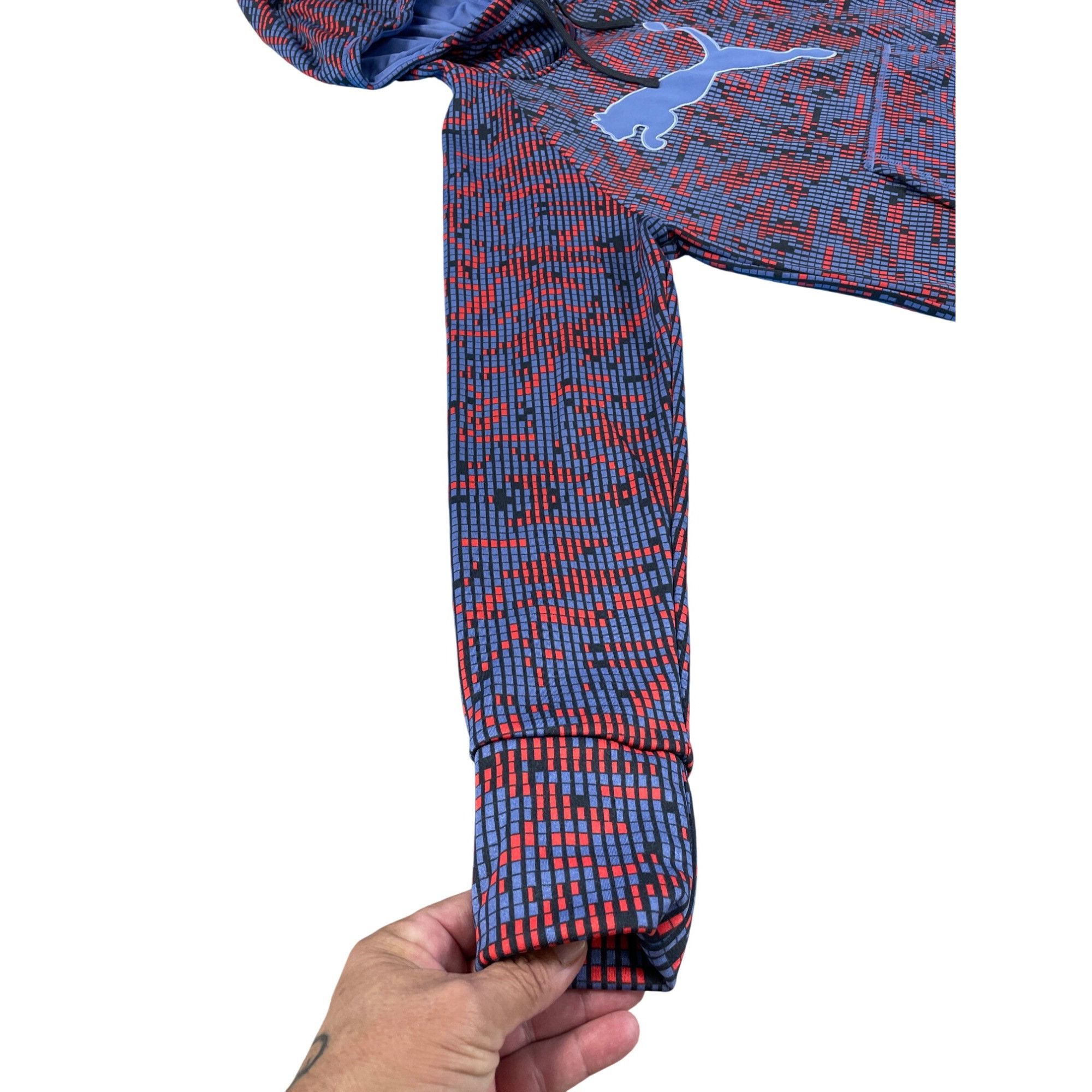 Puma Puma Mens Blue Red Digital Print Pullover Hoodie Sweatshirt Size US XL / EU 56 / 4 - 2 Thumbnail