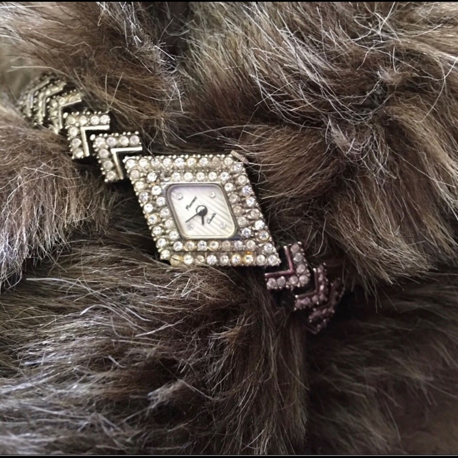 Vintage Vintage 80s Parmex rhinestone chevron link watch Size ONE SIZE - 2 Thumbnail