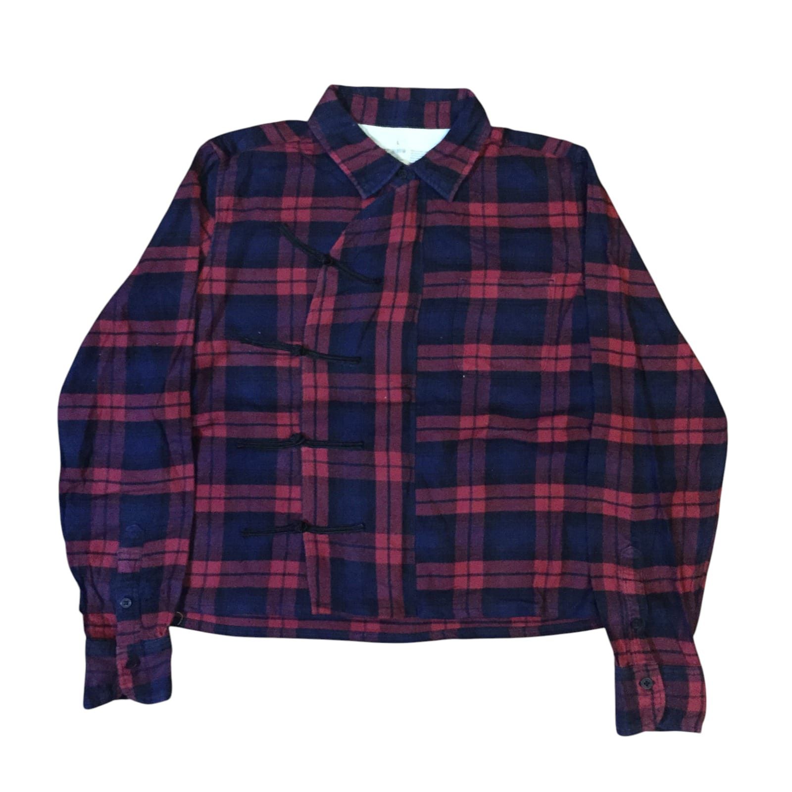 Muji Muji Chinese Cheongsam Boxy Shirt Flannel Reworked Size US L / EU 52-54 / 3 - 1 Thumbnail