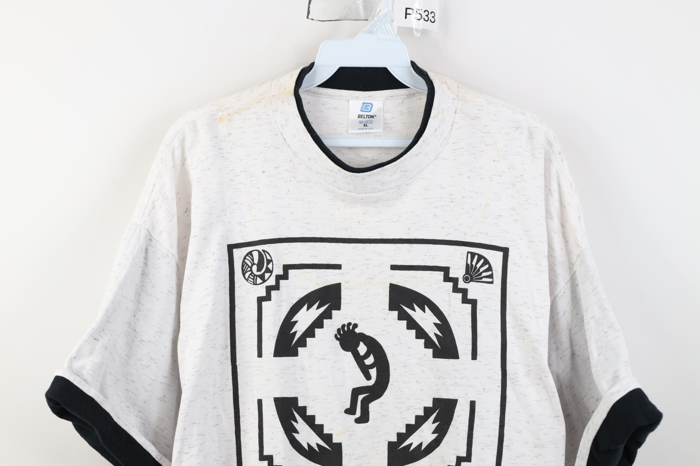 Vintage Vintage 90s Streetwear Kokopelli New Mexico T-Shirt Gray USA Size US XL / EU 56 / 4 - 2 Thumbnail