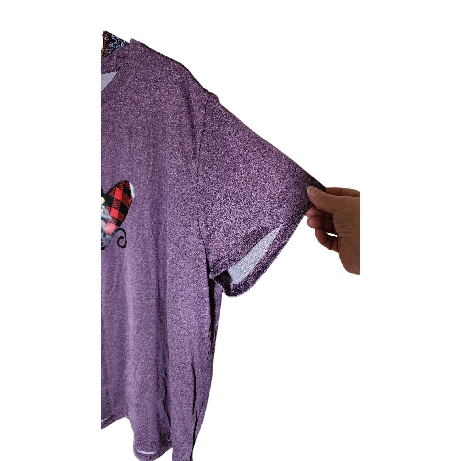 Shein Shein Purple with hearts t-shirt size 3XL Size 3XL / US 20-22 - 3 Thumbnail