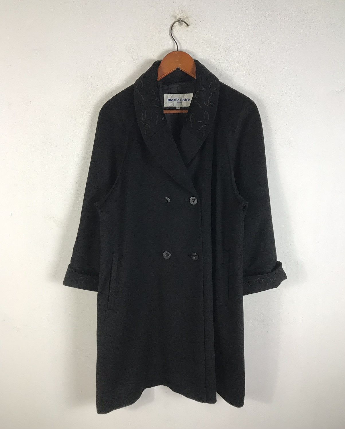 Loro Piana Marie Claire Paris x Loro Piana 100% Cashmere Coat Black ...