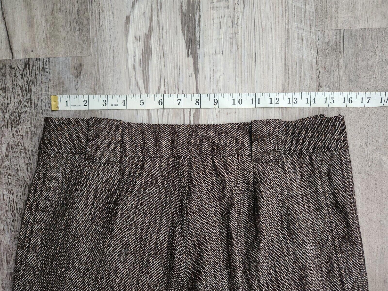 Designer Soft Surroundings Tweed Pants Size 6 Tall Brown Wide Size 28" / US 6 / IT 42 - 3 Thumbnail