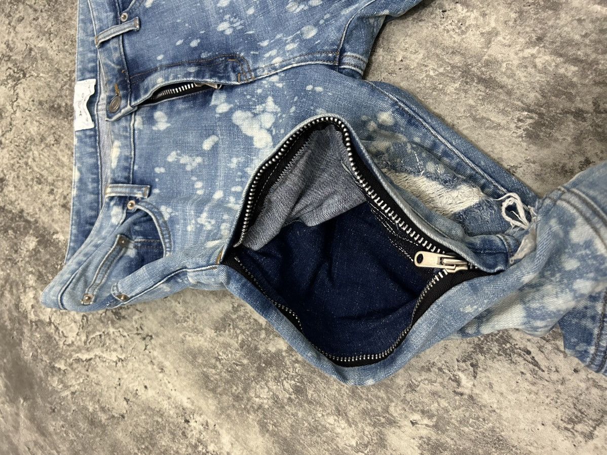Japanese Brand Halo Tokyo Japan Acid Wash Distressed Jeans Size US 33 - 10 Thumbnail