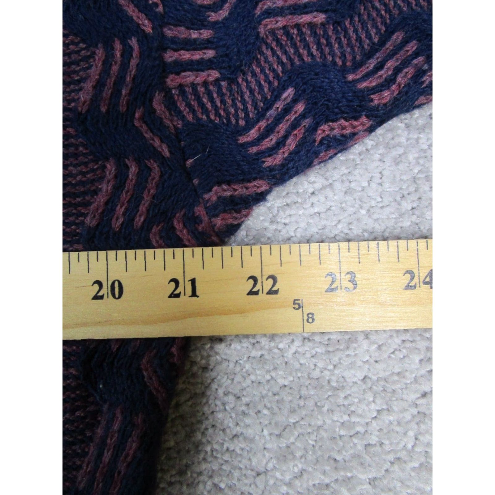 Vintage Polara Knits Sweater Mens Medium Purple Blue Cable Knit Pullover Size US M / EU 48-50 / 2 - 7 Thumbnail