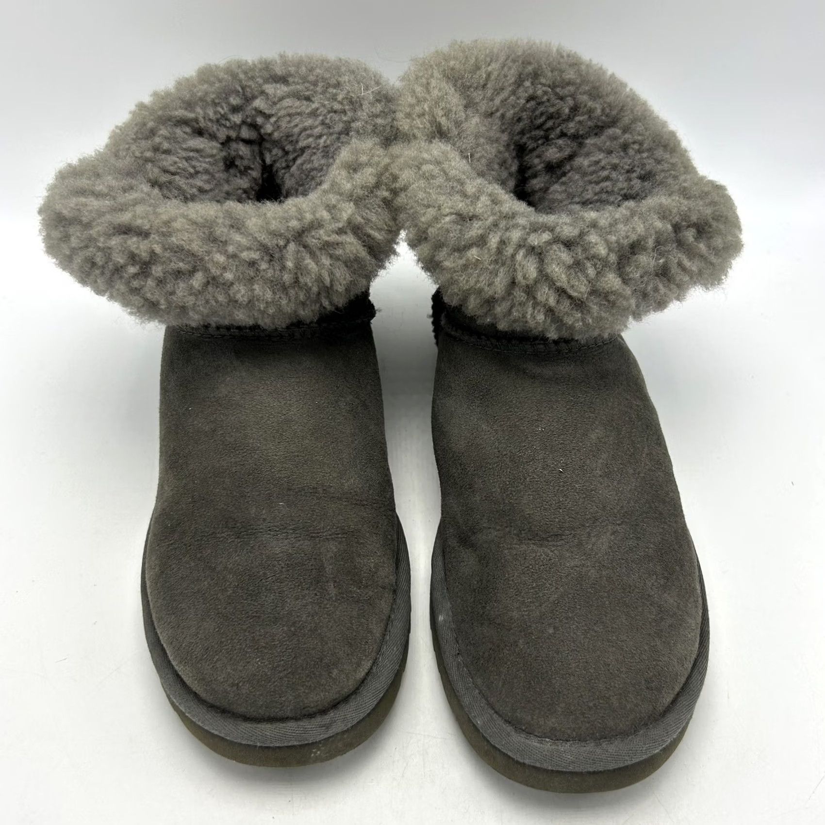 Ugg UGG Bailey Button Mini II Boots Womans 8 M Grey Sheepskin Winter Slip On SN 3352 Size US 8 / IT 38 - 2 Thumbnail
