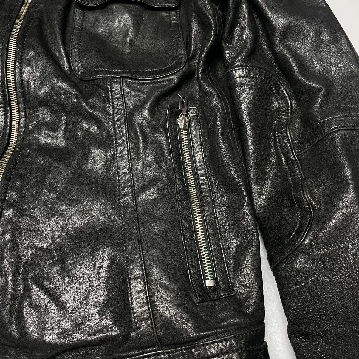 John Galliano John Galliano Military Leather Jacket-Distressed Black Size US S / EU 44-46 / 1 - 6 Thumbnail