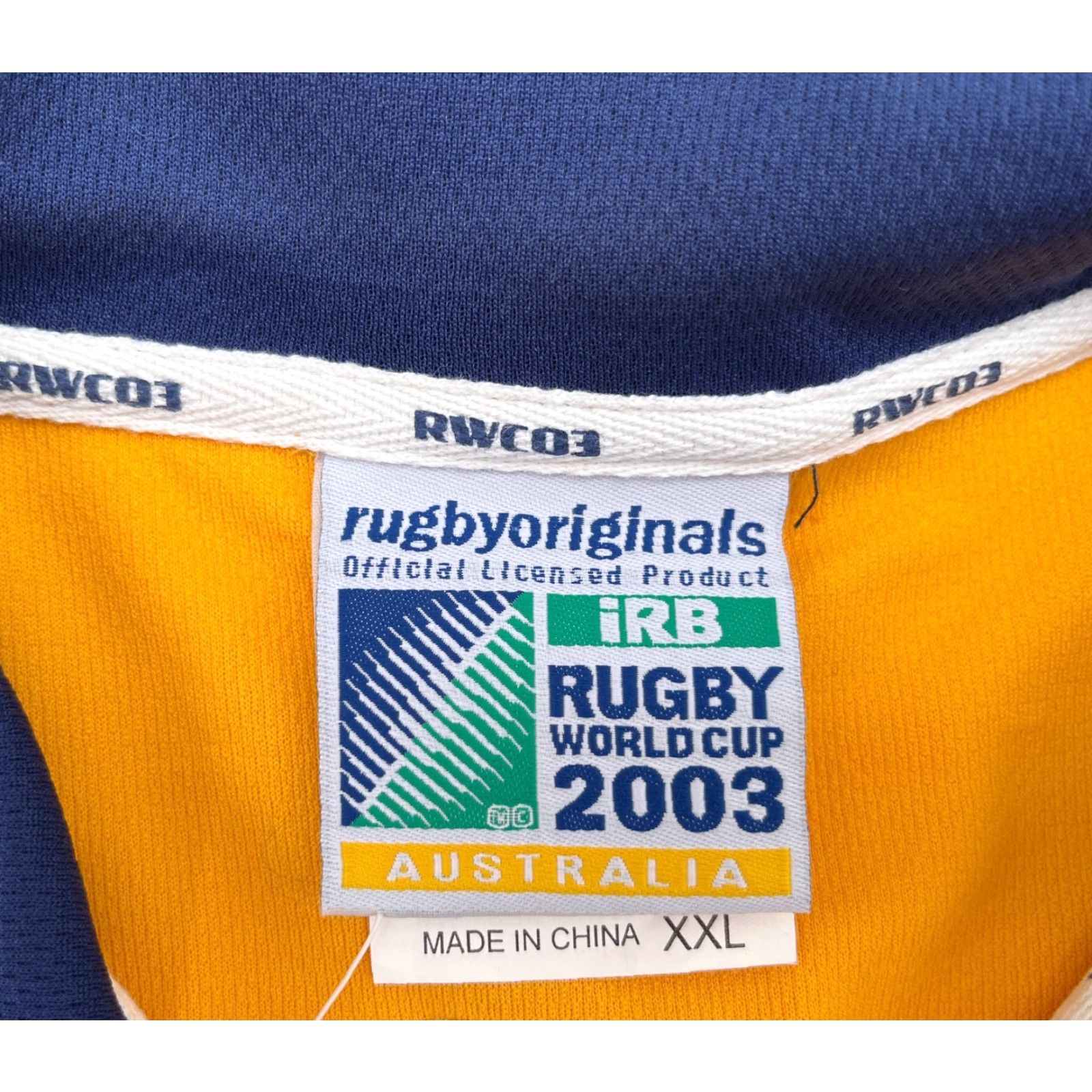 Vintage VINTAGE Rugby Originals Polo Shirt Rugby World Cup 2003 Australia XXL Yellow Mens Polo Size US XXL / EU 58 / 5 - 6 Thumbnail