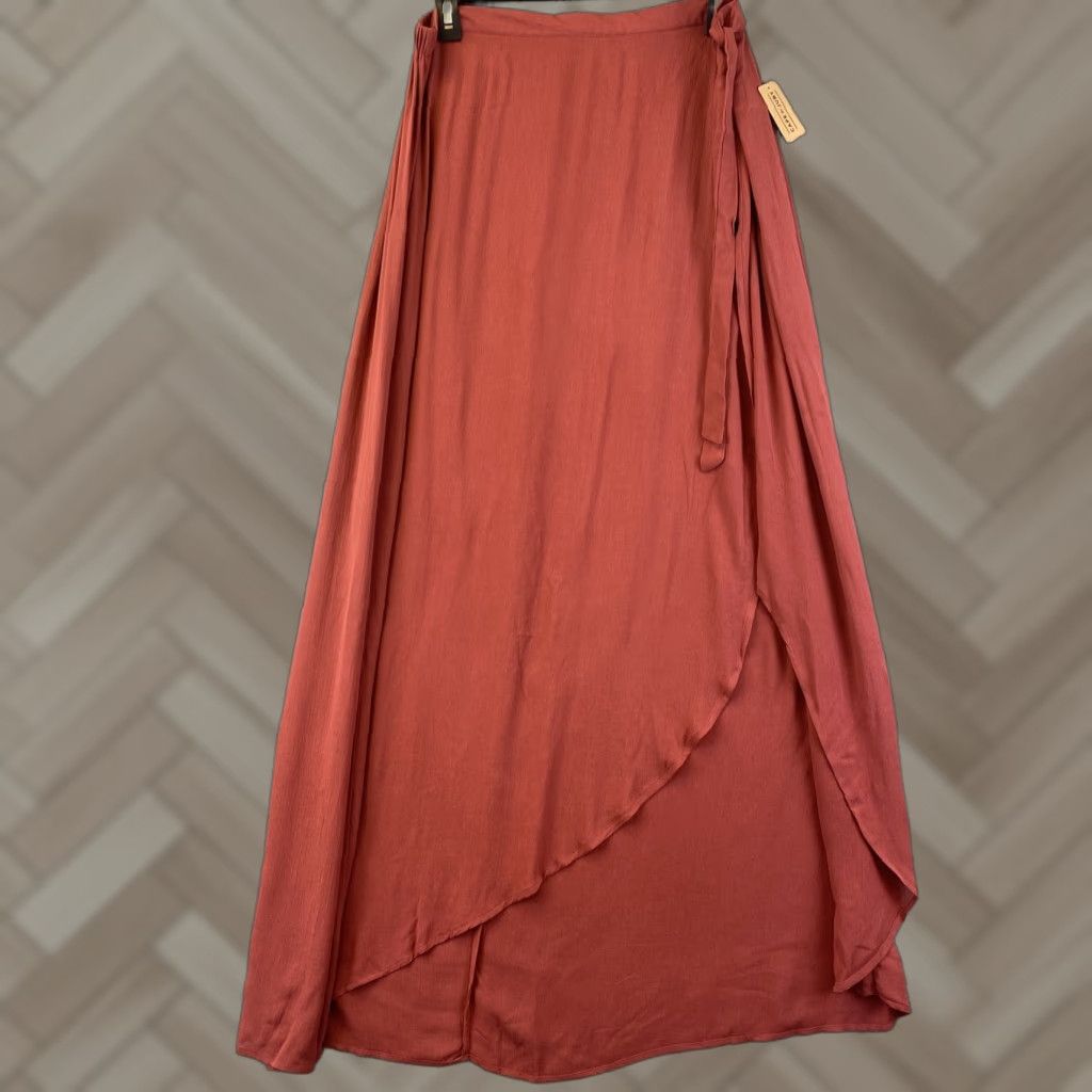 Vintage Cape Juby Long Maxi Skirt Women's XL Light Brown Mauve Solid Casual All Seasons Size 40" / US 18 - 1 Thumbnail