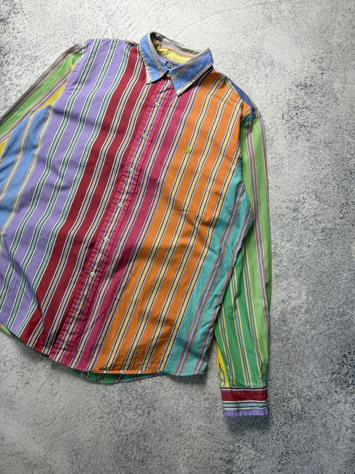 Polo Ralph Lauren Vintage RALPH LAUREN Multicolour Striped long Sleeved Shirt Size US XL / EU 56 / 4 - 4 Thumbnail