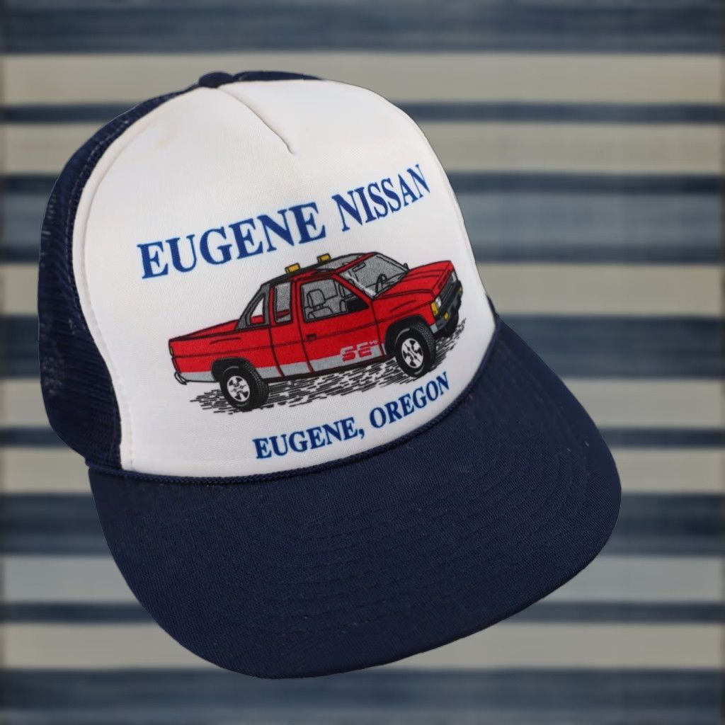 Vintage VINTAGE Nissan D21 Hardbody Extended Cap Mini Truck Graphic Hat Truck Hat Men OS Black 90s Mens Size ONE SIZE - 1 Thumbnail
