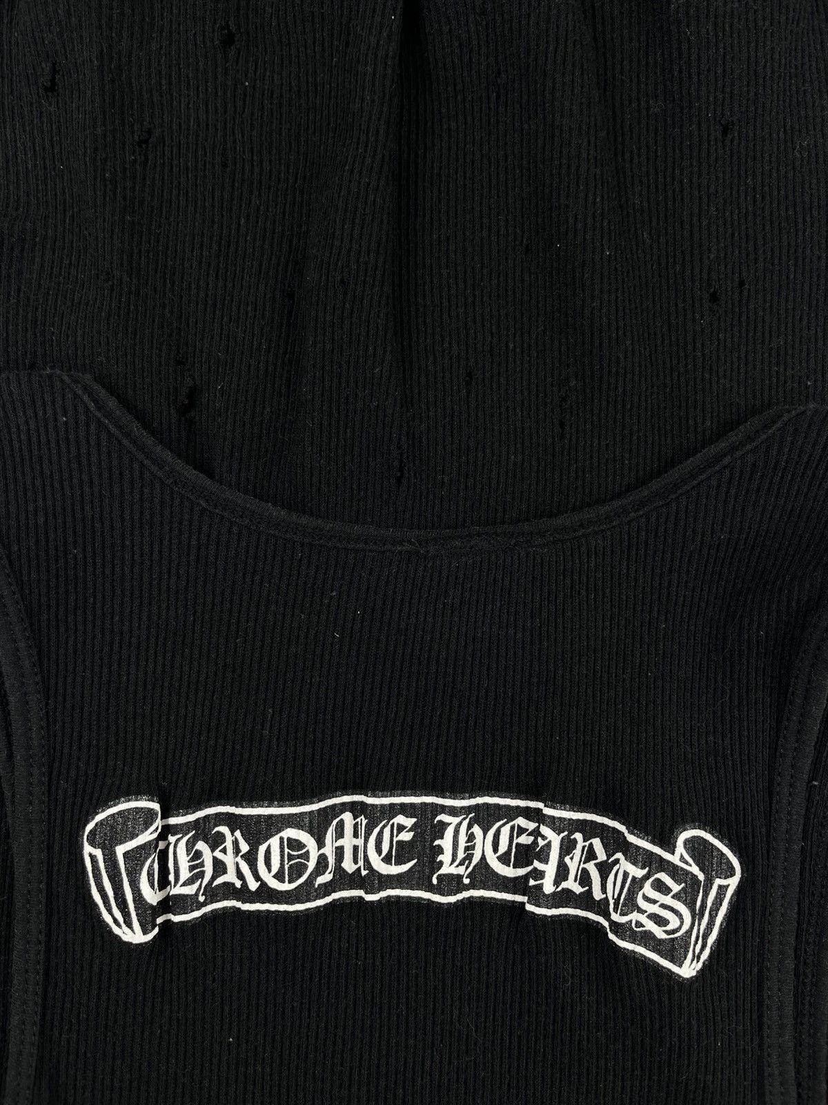 Chrome Hearts Chrome Hearts Vintage Fleur Scroll Logo Distressed Tank Top Size US S / EU 44-46 / 1 - 4 Thumbnail