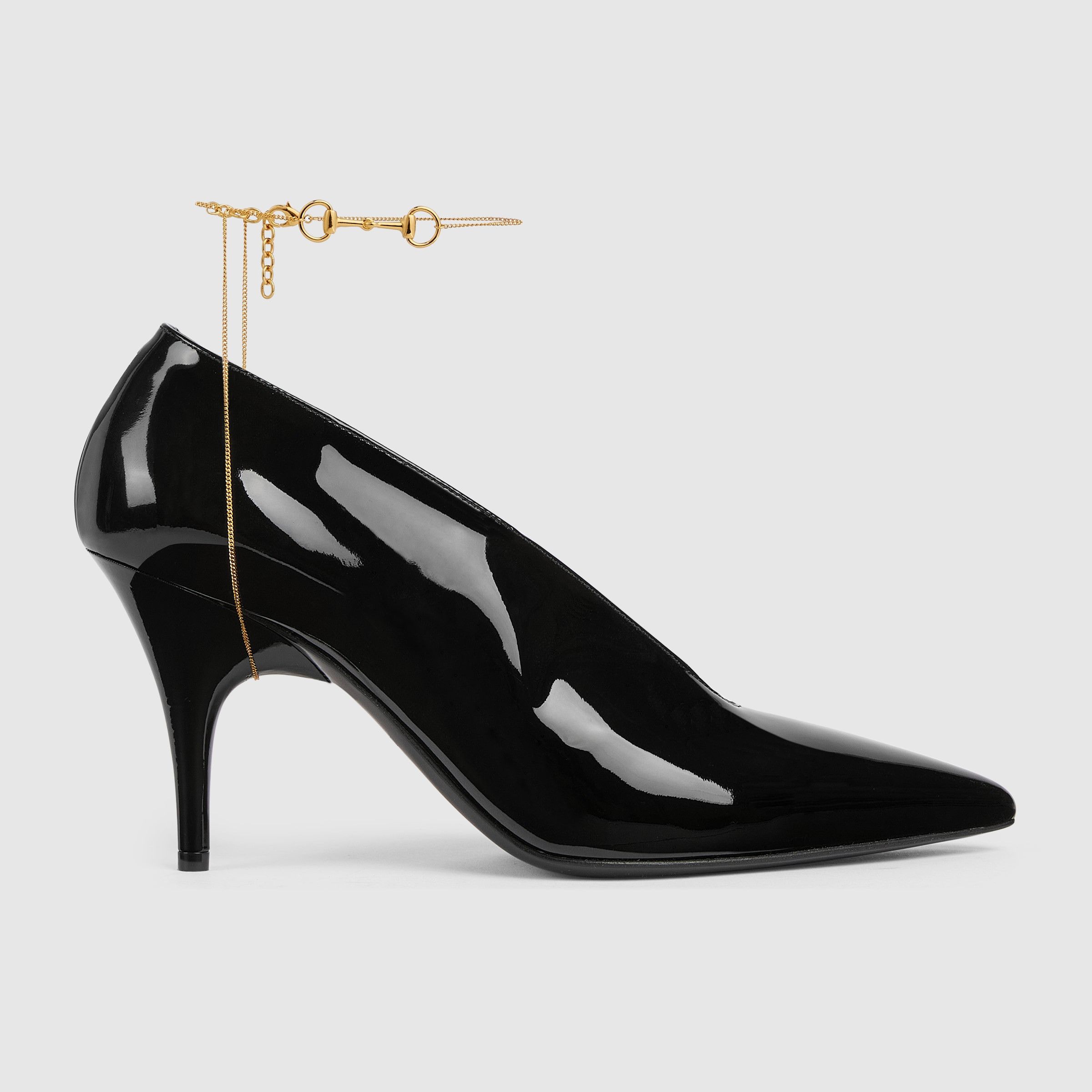 Gucci Gucci Leather Décolletté Pumps With Jewel IT 37 Women - USA Duties Paid Size US 7 / IT 37 - 1 Thumbnail
