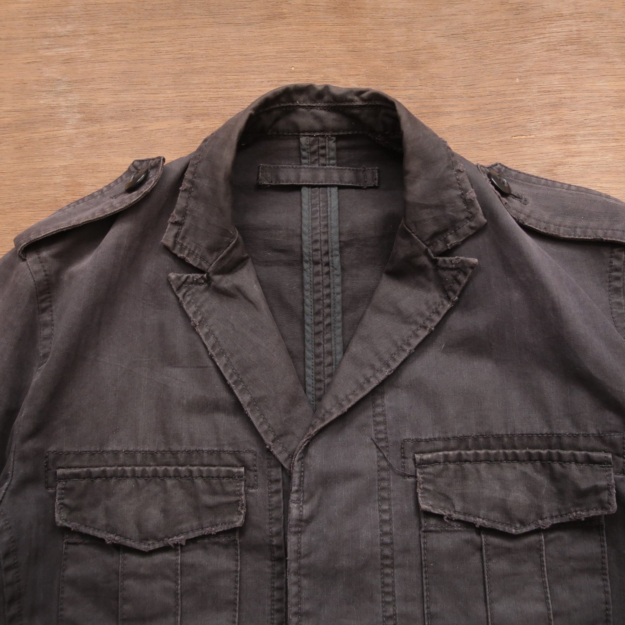 Japanese Brand 2000s Takeo Kikuchi Utility Military Jacket Distressed Size US M / EU 48-50 / 2 - 3 Thumbnail