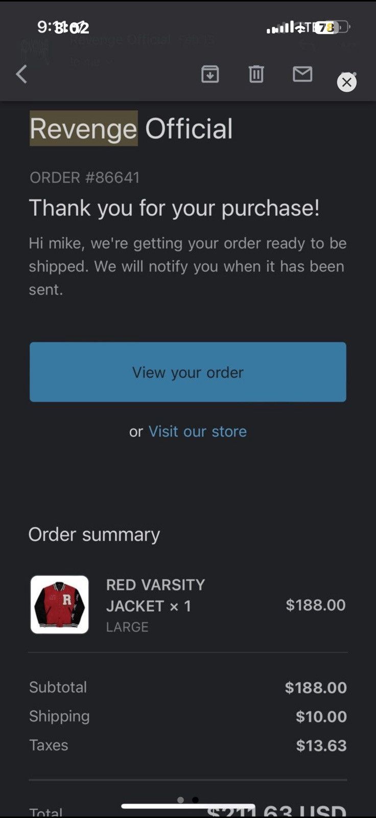 Revenge Revenge Red Varsity Jacket Size US L / EU 52-54 / 3 - 2 Thumbnail