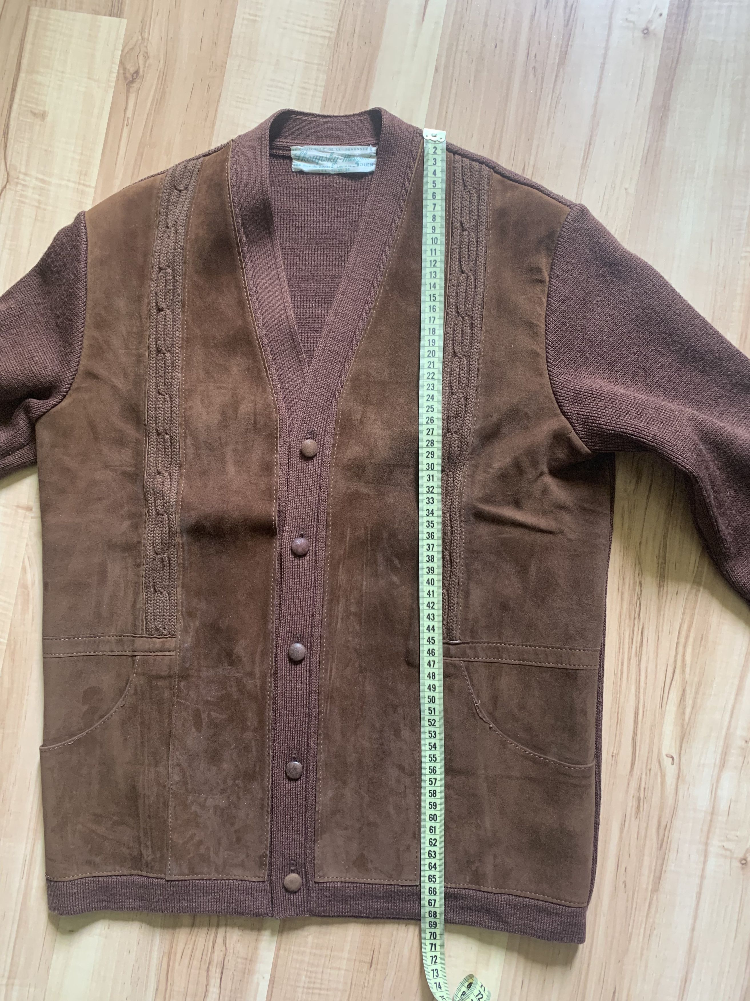 Vintage Wool Cardigan 70s Brown Vintage Size US S / EU 44-46 / 1 - 8 Thumbnail