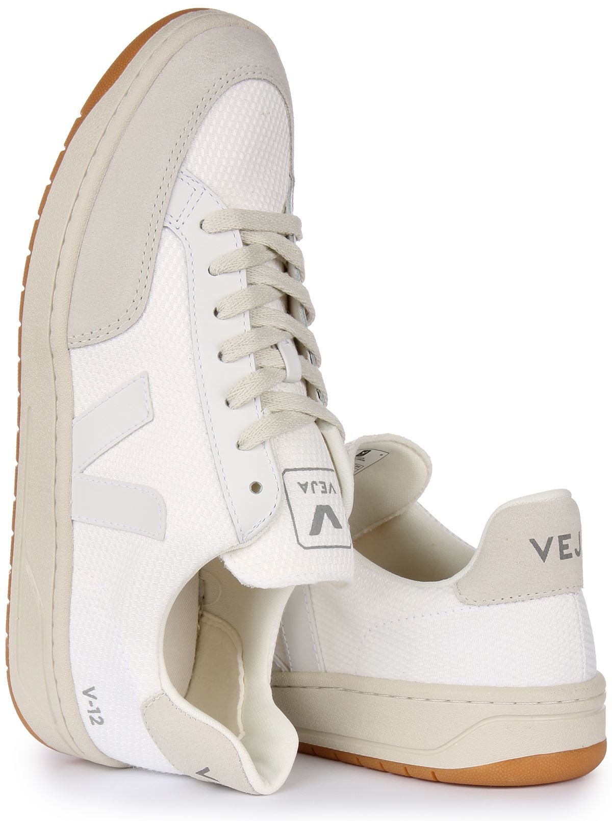 Veja o1s22i1n0924 Leather V-12 Sneakers in White Size US 7 / IT 37 - 3 Thumbnail