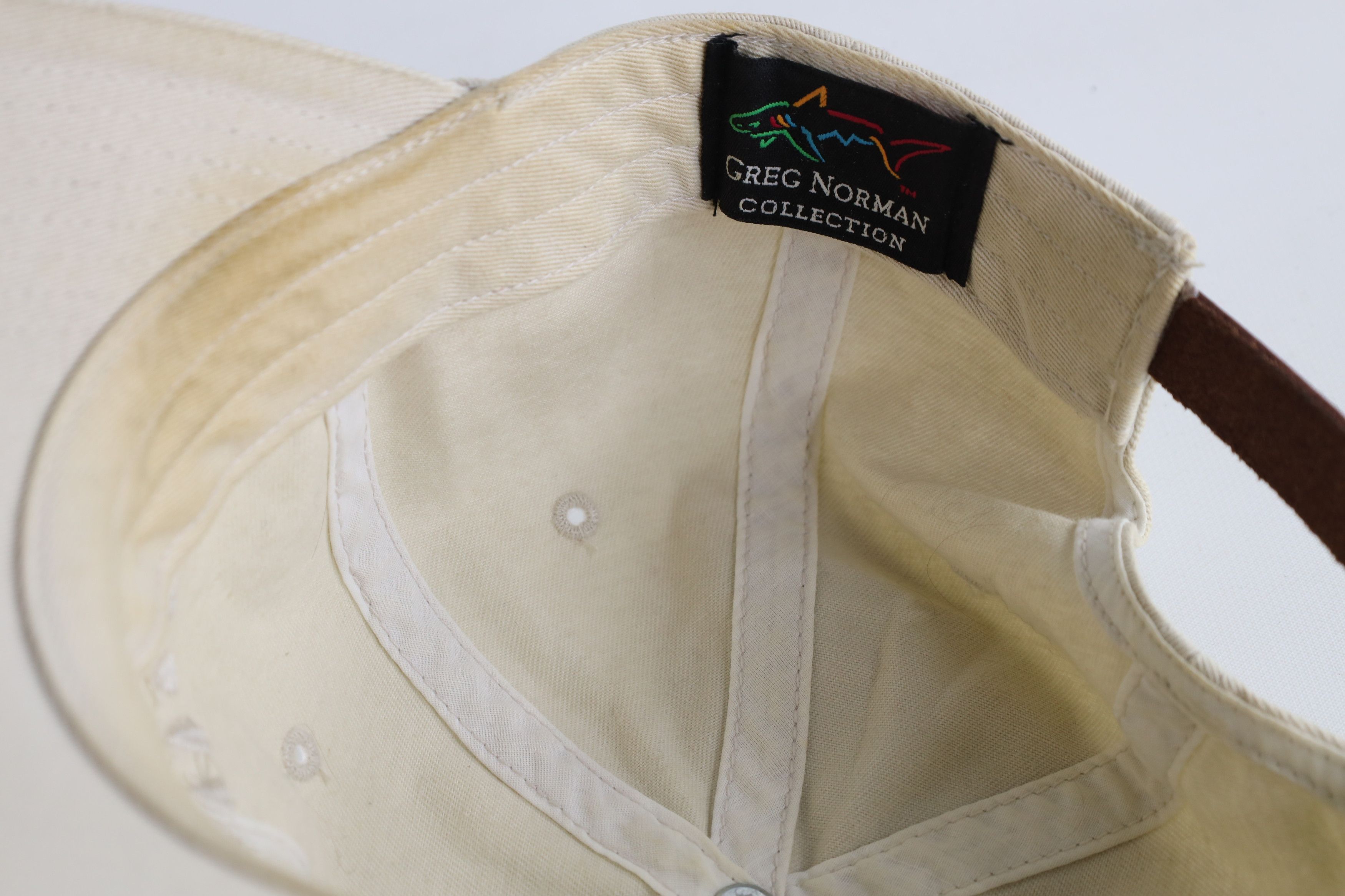 Greg Norman × Vintage Vintage 90s Greg Norman Distressed Shark Golf Hat Size ONE SIZE - 9 Thumbnail