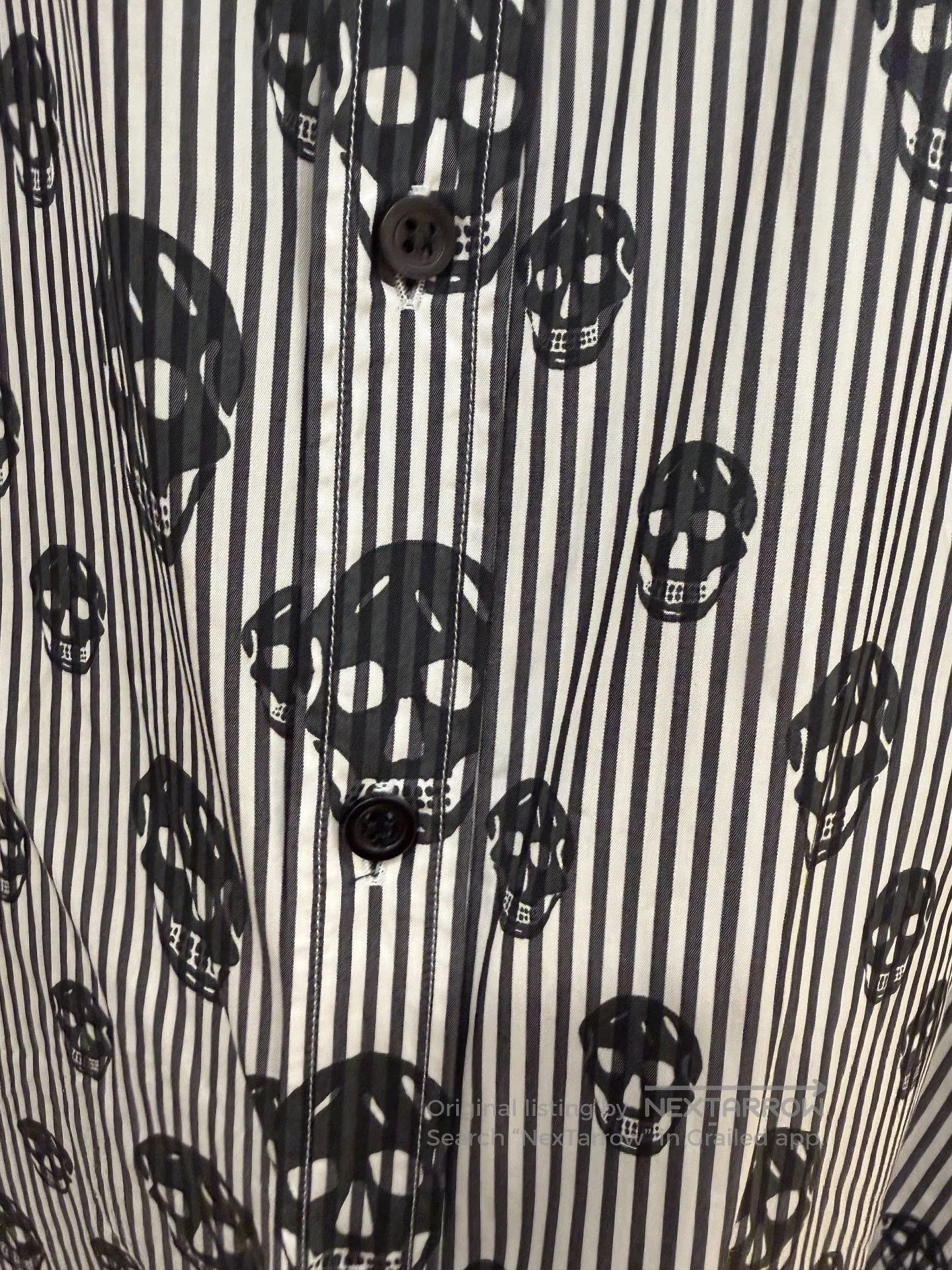 Alexander McQueen Alexander McQueen Striped Skull Print Shirt. Size US M / EU 48-50 / 2 - 3 Thumbnail
