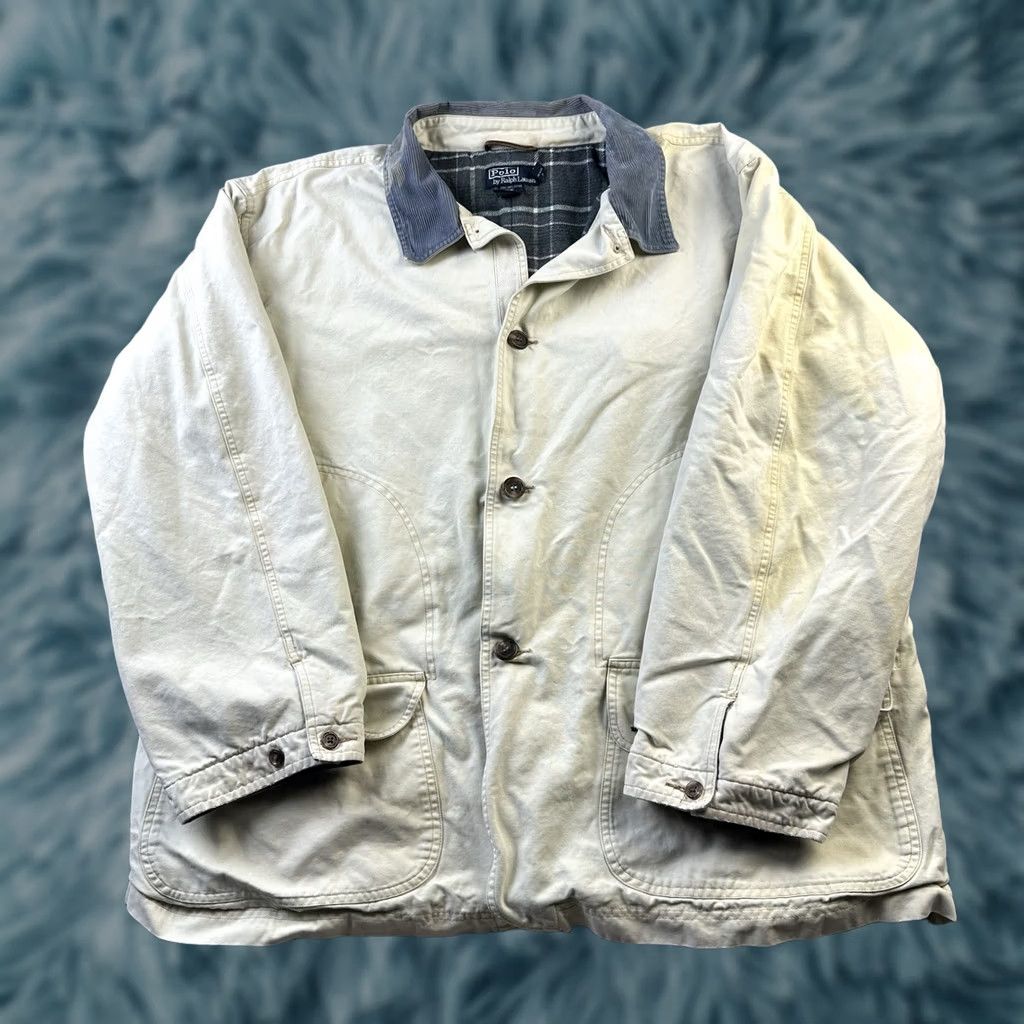 Polo Ralph Lauren VINTAGE Polo Ralph Lauren Jacket Mens 2XL XXL Tan Corduroy Collar Field Barn Chore Coat Size US L / EU 52-54 / 3 - 1 Thumbnail