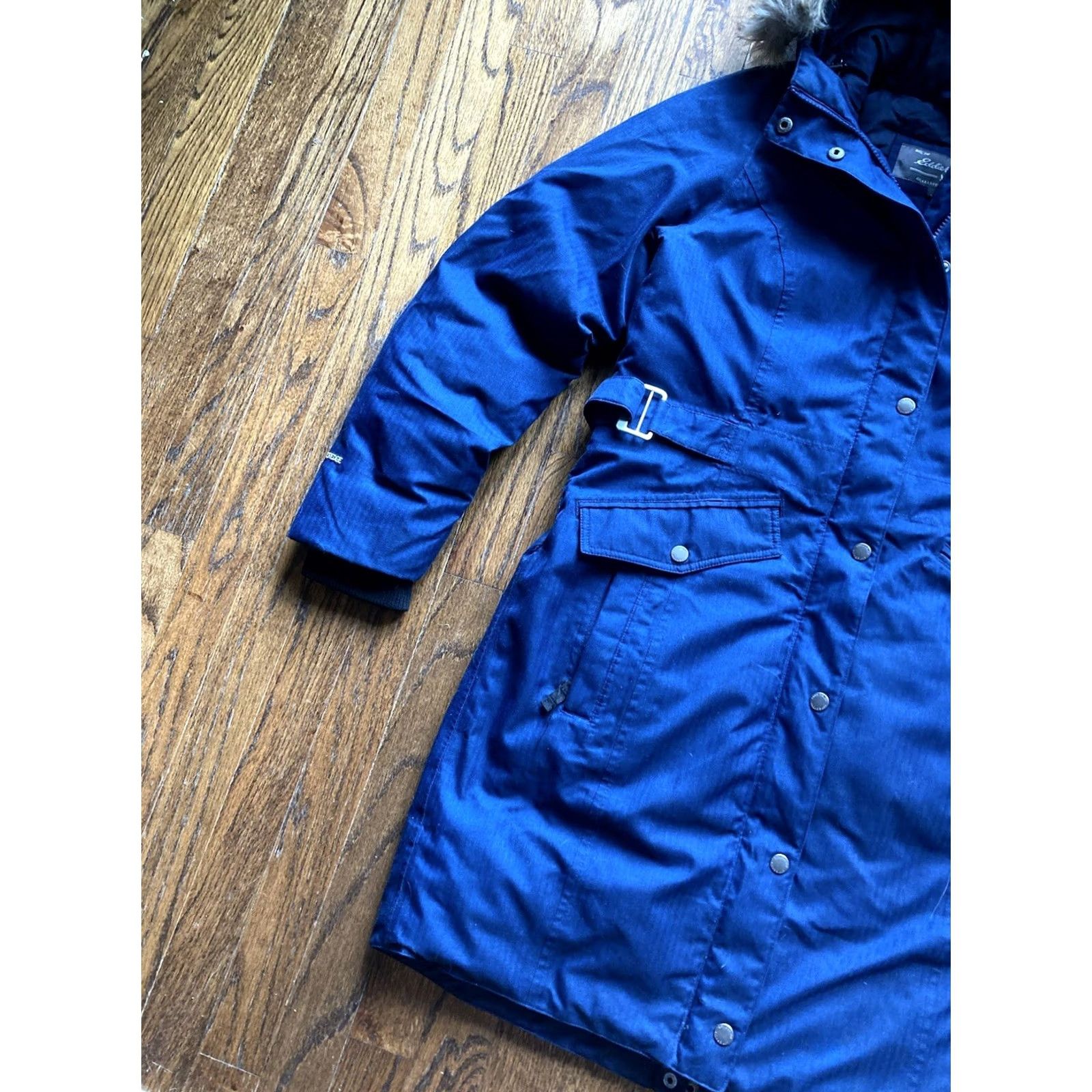 Eddie Bauer VINTAGE Eddie Bauer Jacket Womens S Blue Down Quilted Hooded Parka 80s 90s Versatile Winter Fall Womens Size S / US 4 / IT 40 - 2 Thumbnail