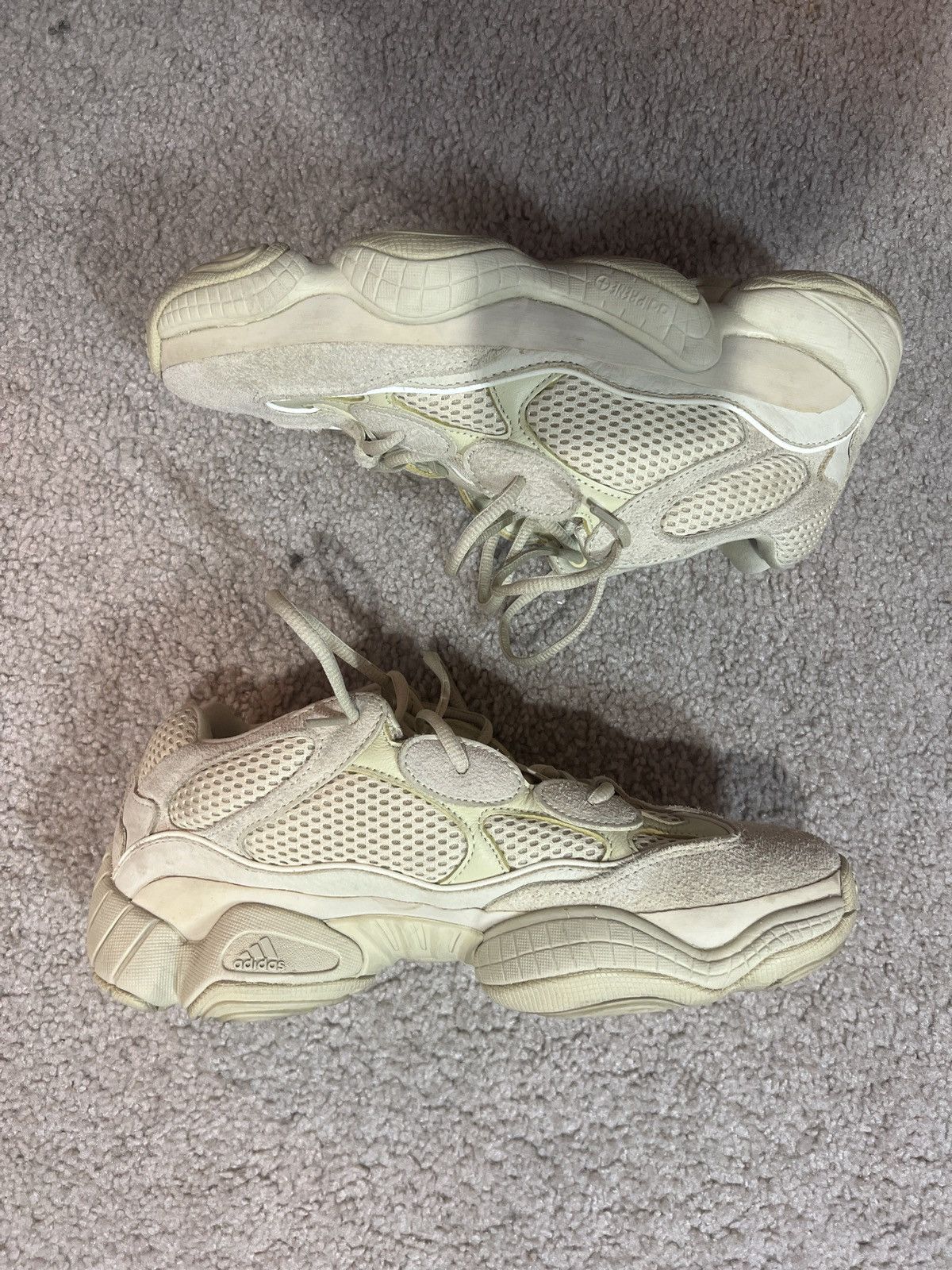image of Adidas x Vintage Yeezy 500 “Moon Yellow” Shoes, Men's (Size 10)