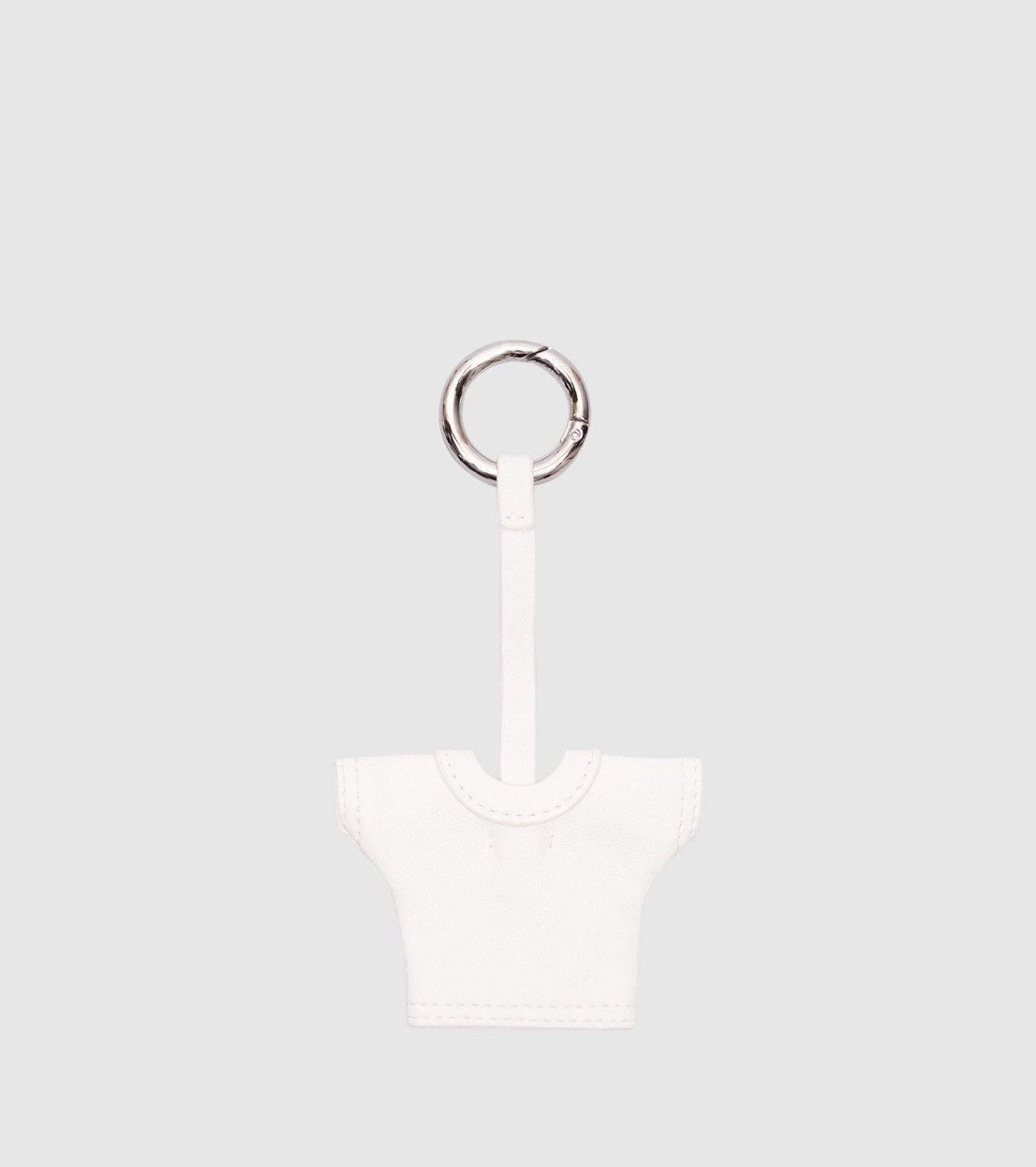 MM6 Last MM6 Maison Margiela White Leather T-Shirt Keyring Size ONE SIZE - 3 Thumbnail