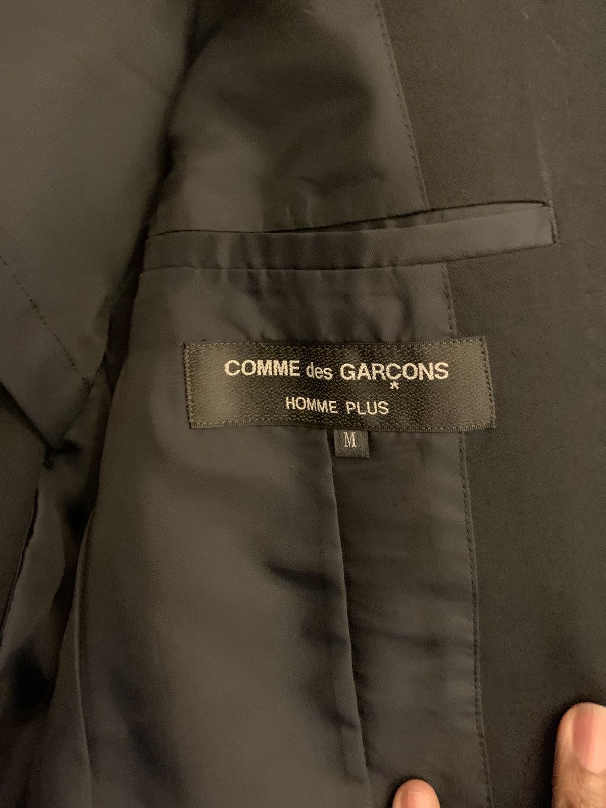 Comme des Garcons Homme Plus Double breasted black jacket size M Size 38L - 3 Thumbnail