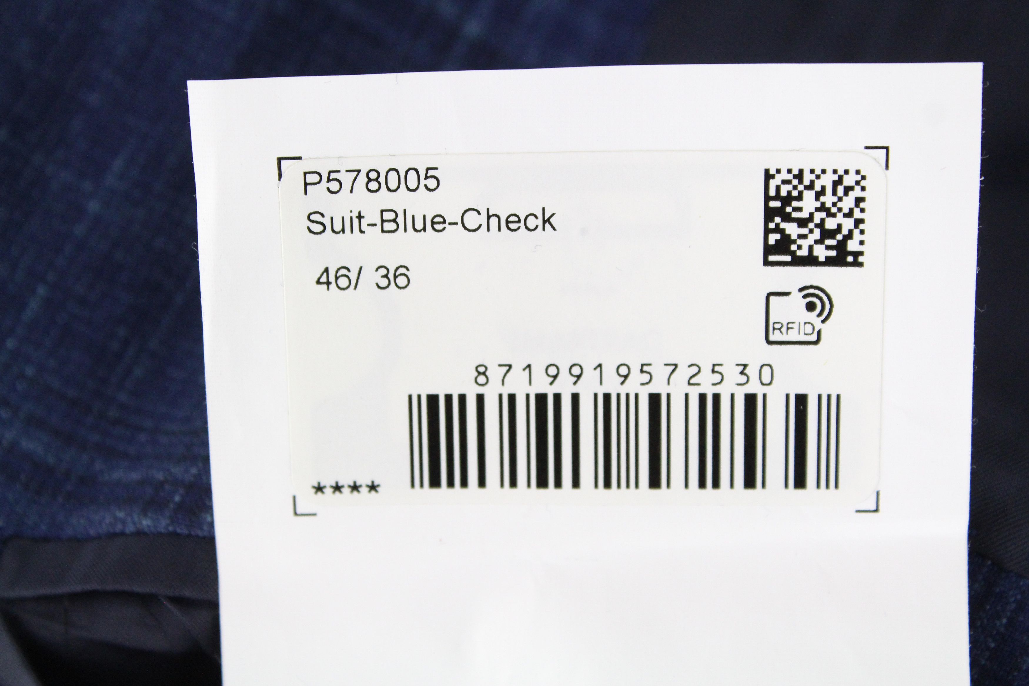 Suitsupply HAVANA UK36R Checked Blue Wool Silk Linen Suit 54809 Size 36R - 12 Thumbnail