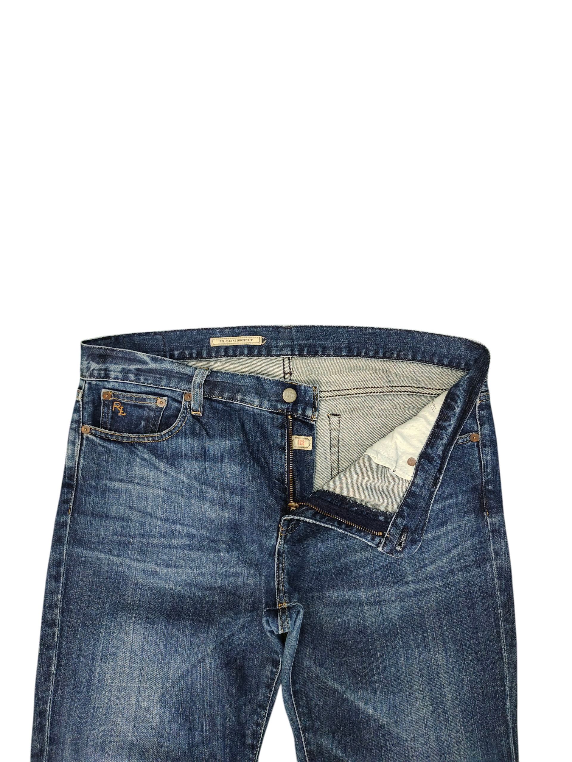 Polo Ralph Lauren RL Slim Bootcut Distress Flare Denim Jeans